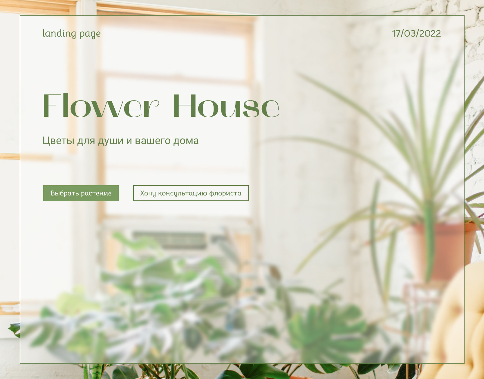 Концепт лендинга для магазина цветов — Изображение №1 — Интерфейсы на Dprofile