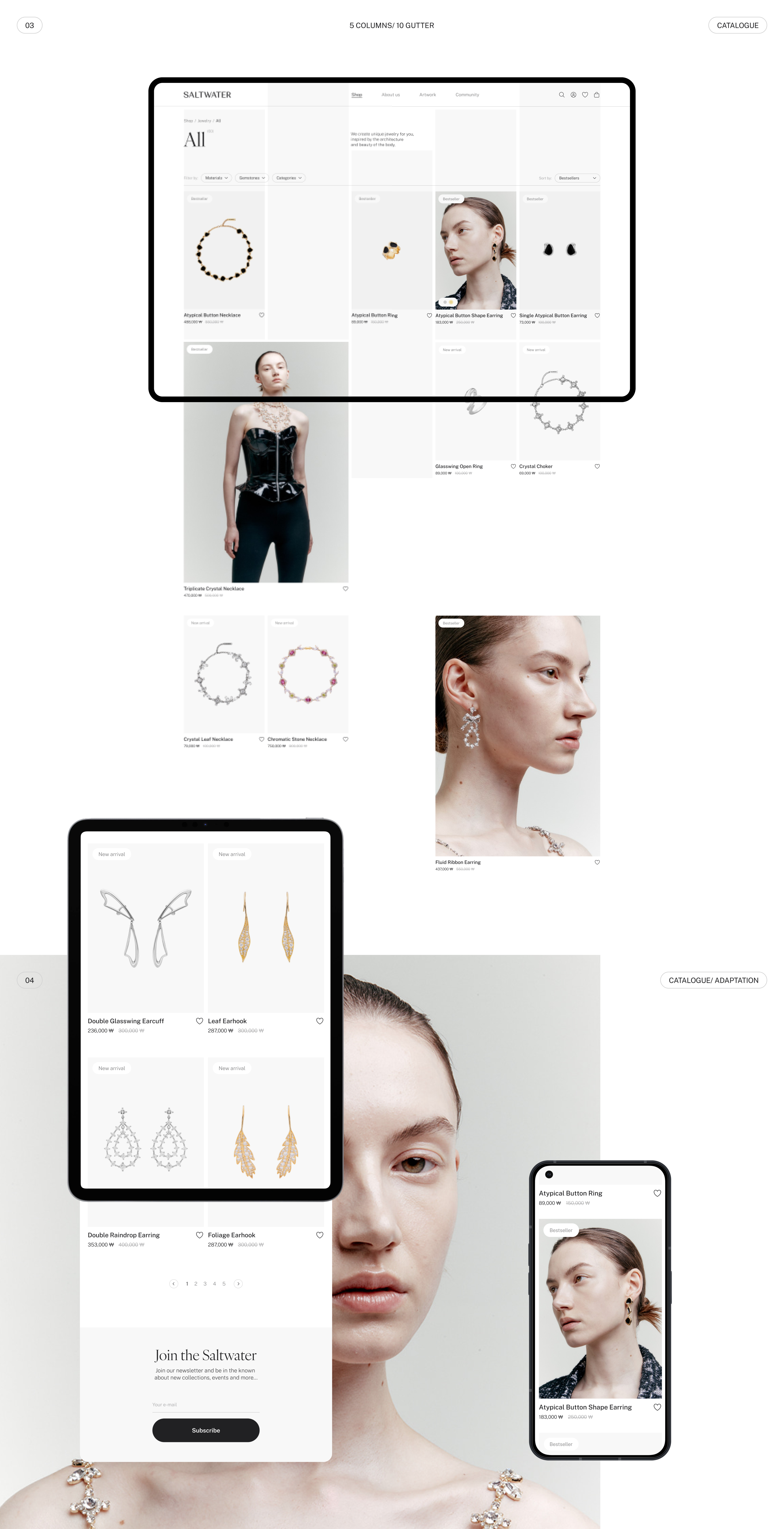 SALTWATER | E-commerce Redesign & Identity — Изображение №5 — Интерфейсы, Брендинг на Dprofile