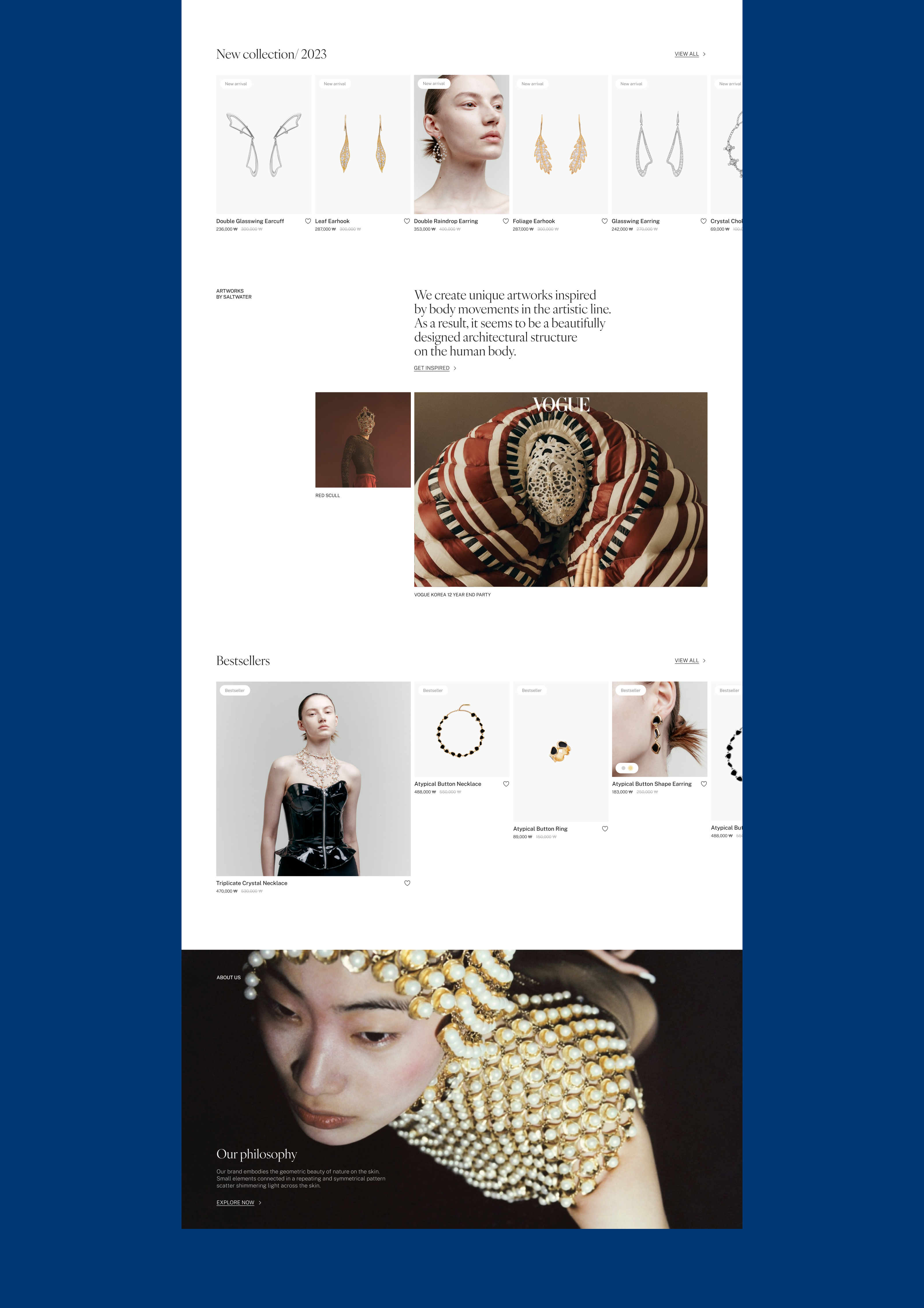 SALTWATER | E-commerce Redesign & Identity — Изображение №3 — Интерфейсы, Брендинг на Dprofile