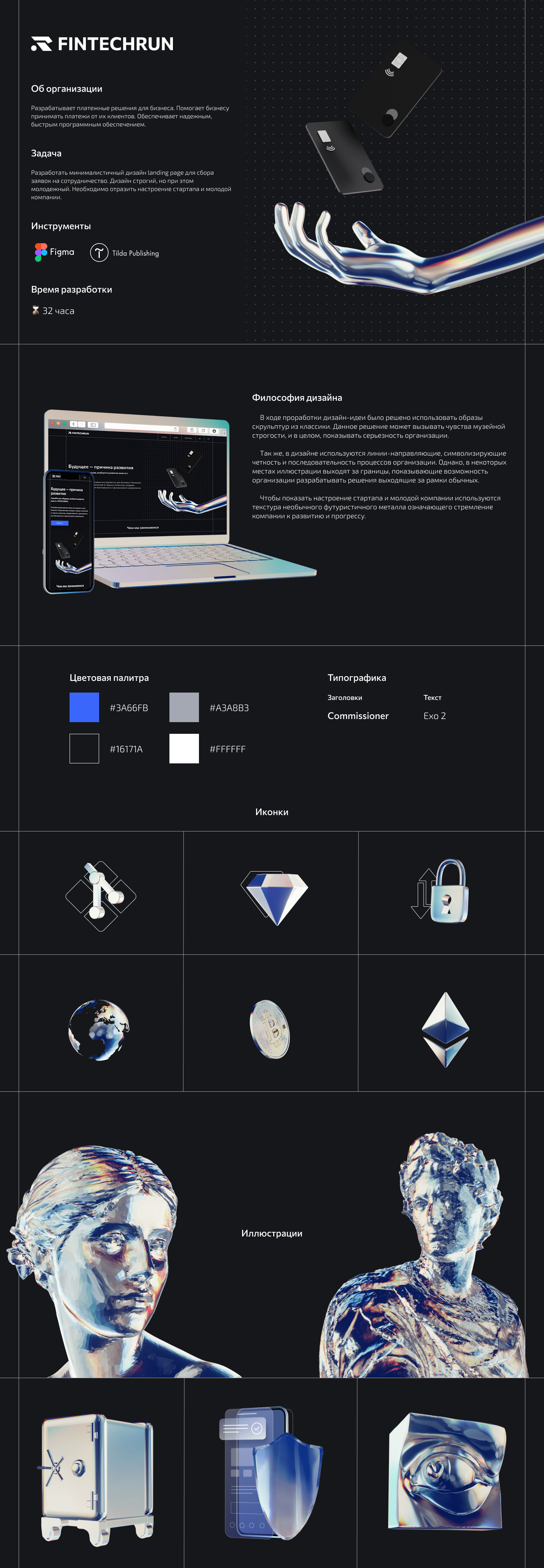 Лендинг финтех-компании FINTECHRUN — Изображение №1 — Интерфейсы на Dprofile