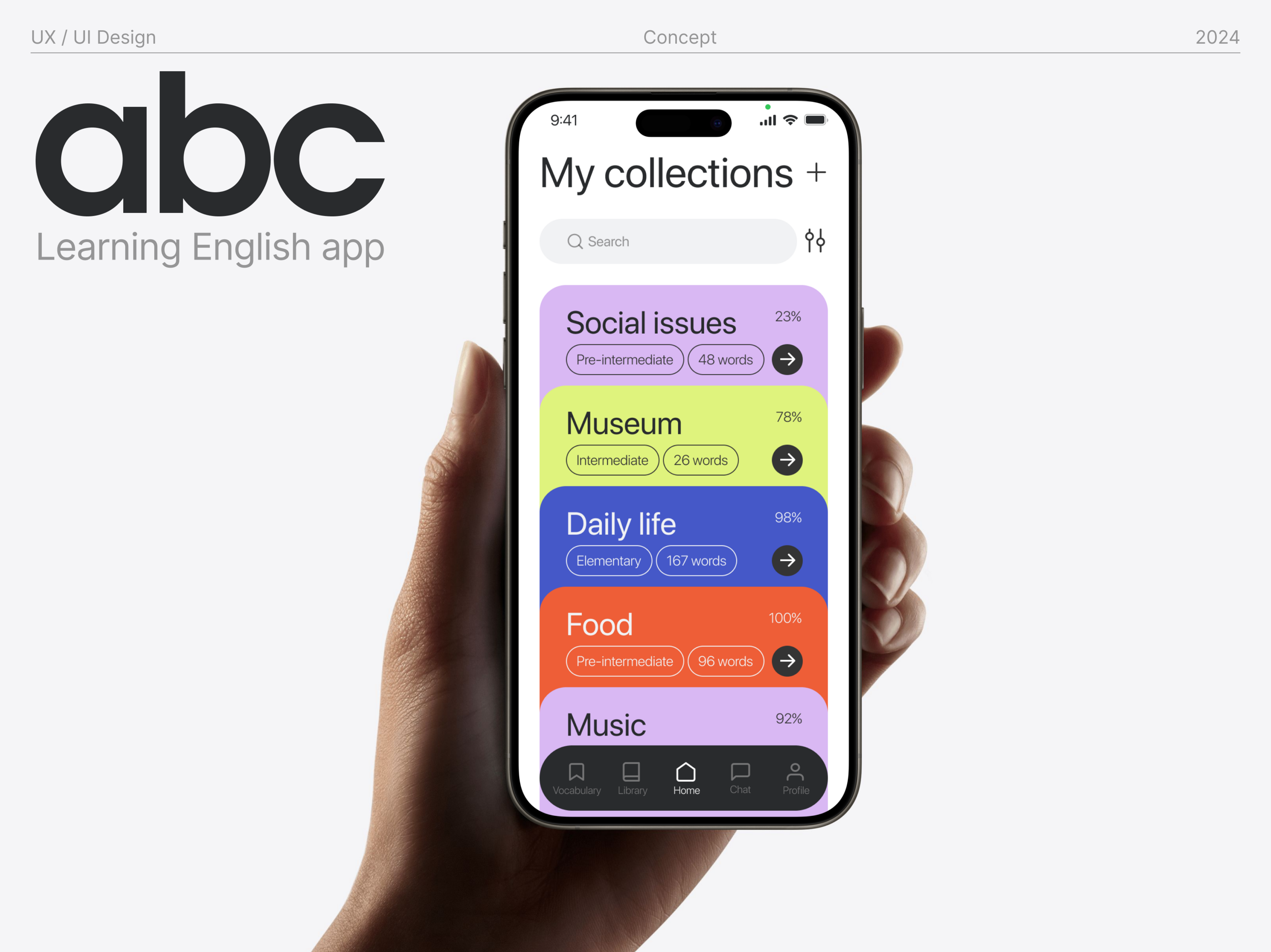 ABC app | UX / UI — Изображение №1 — Интерфейсы, Графика на Dprofile