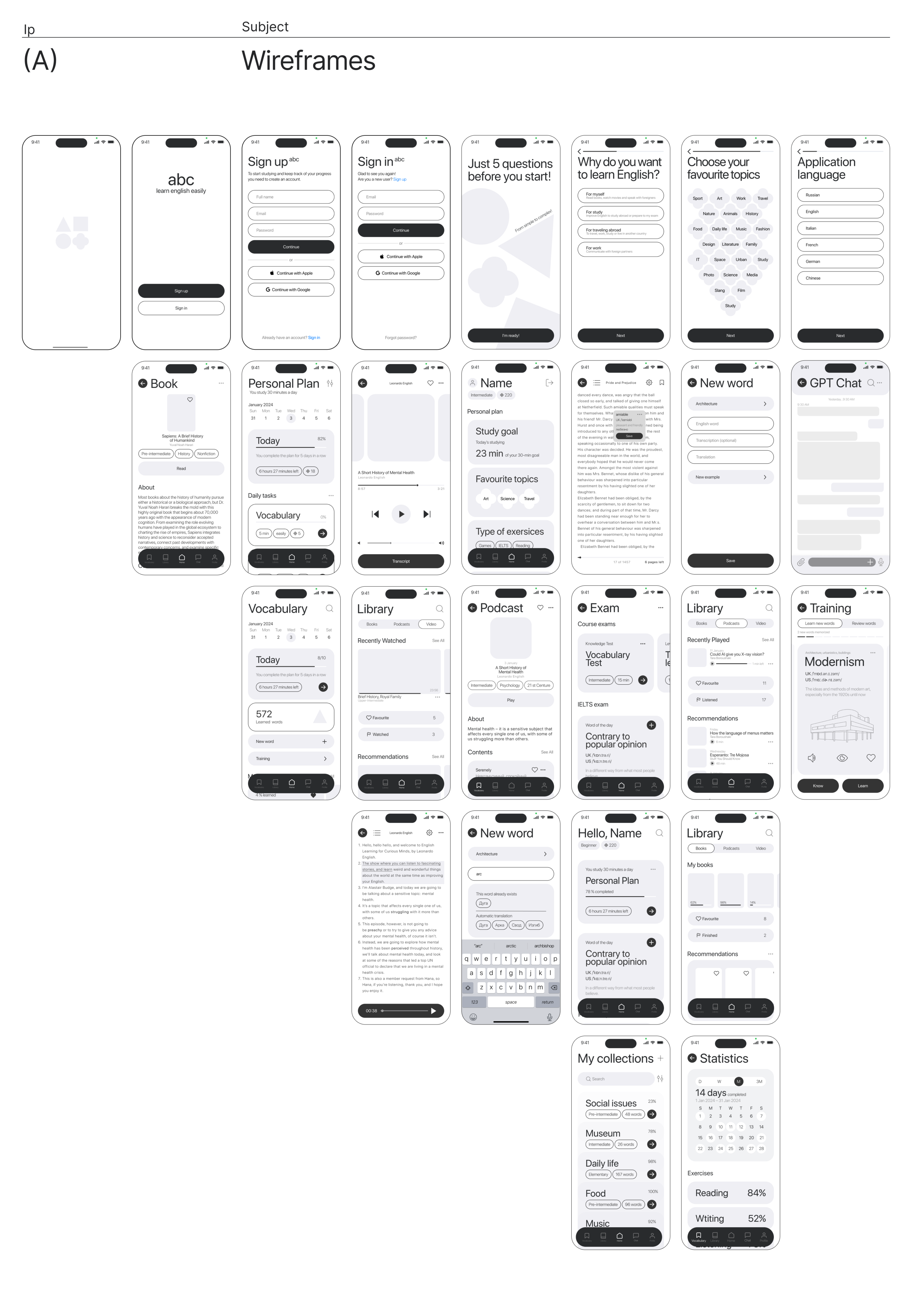 ABC app | UX / UI — Изображение №10 — Интерфейсы, Графика на Dprofile