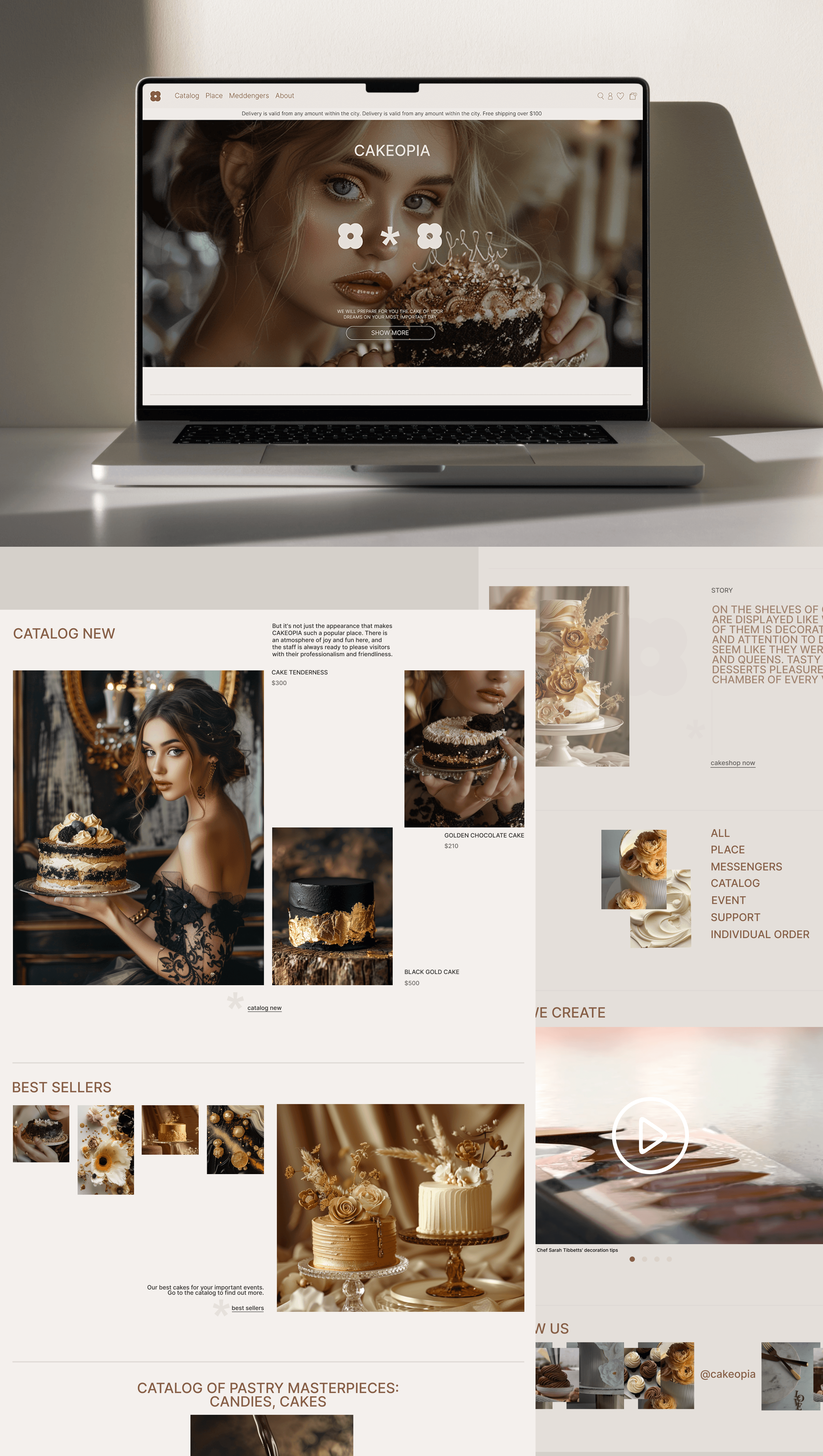 CAKEOPIA cakeshop — Изображение №2 — Интерфейсы, Брендинг на Dprofile