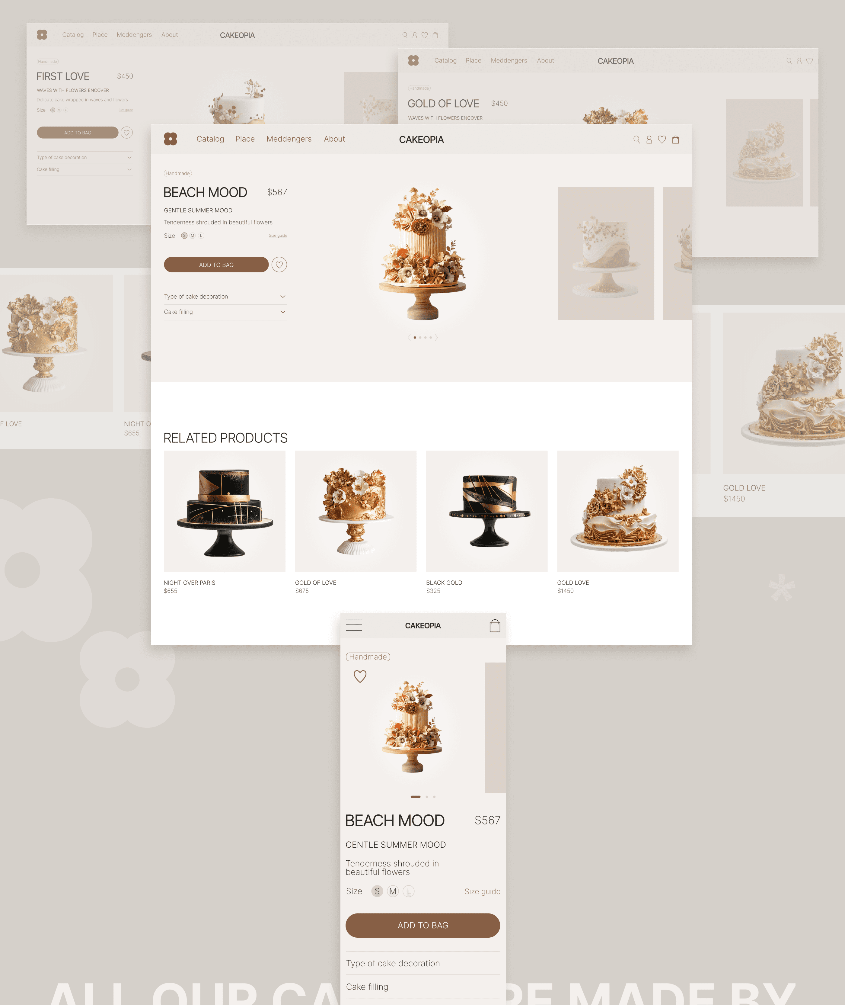 CAKEOPIA cakeshop — Изображение №5 — Интерфейсы, Брендинг на Dprofile