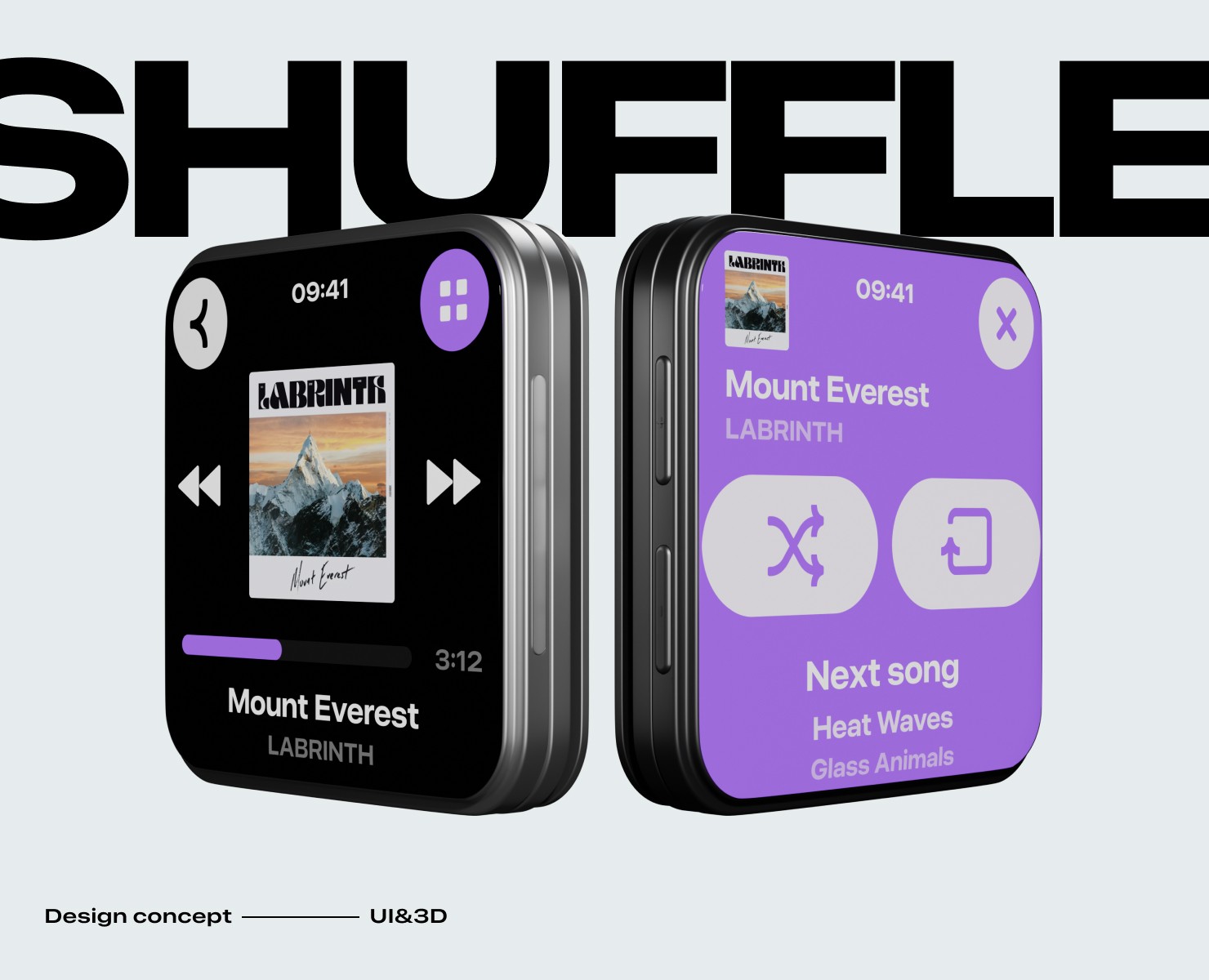 SHUFFLE music player concept — Интерфейсы, 3D на Dprofile