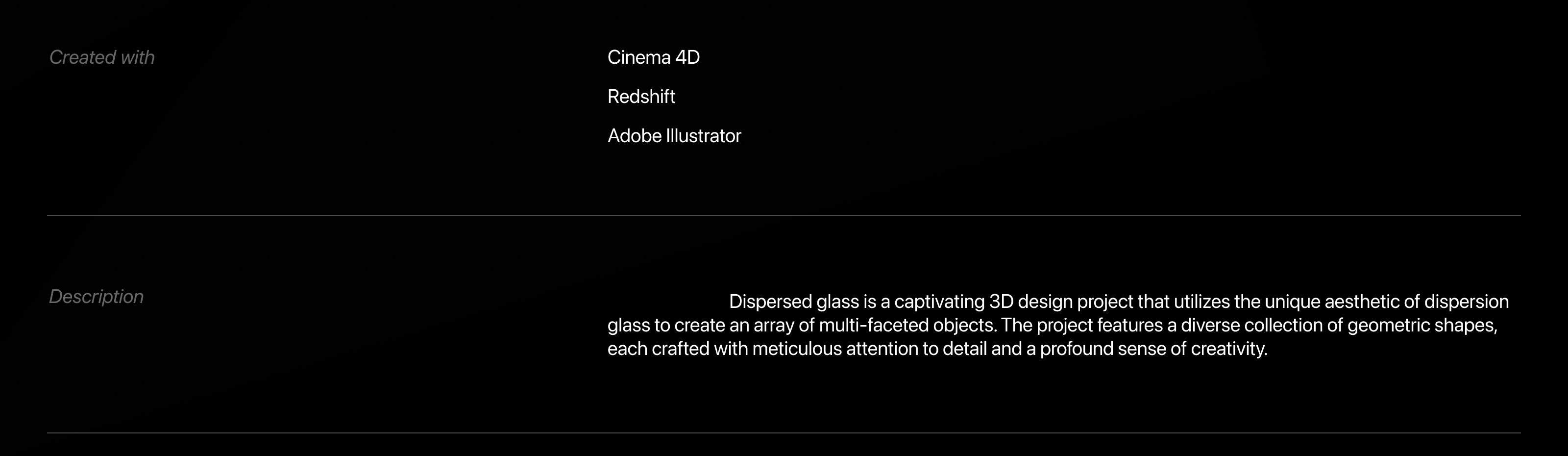 Dispersed glass — Изображение №2 — Иллюстрация, 3D на Dprofile