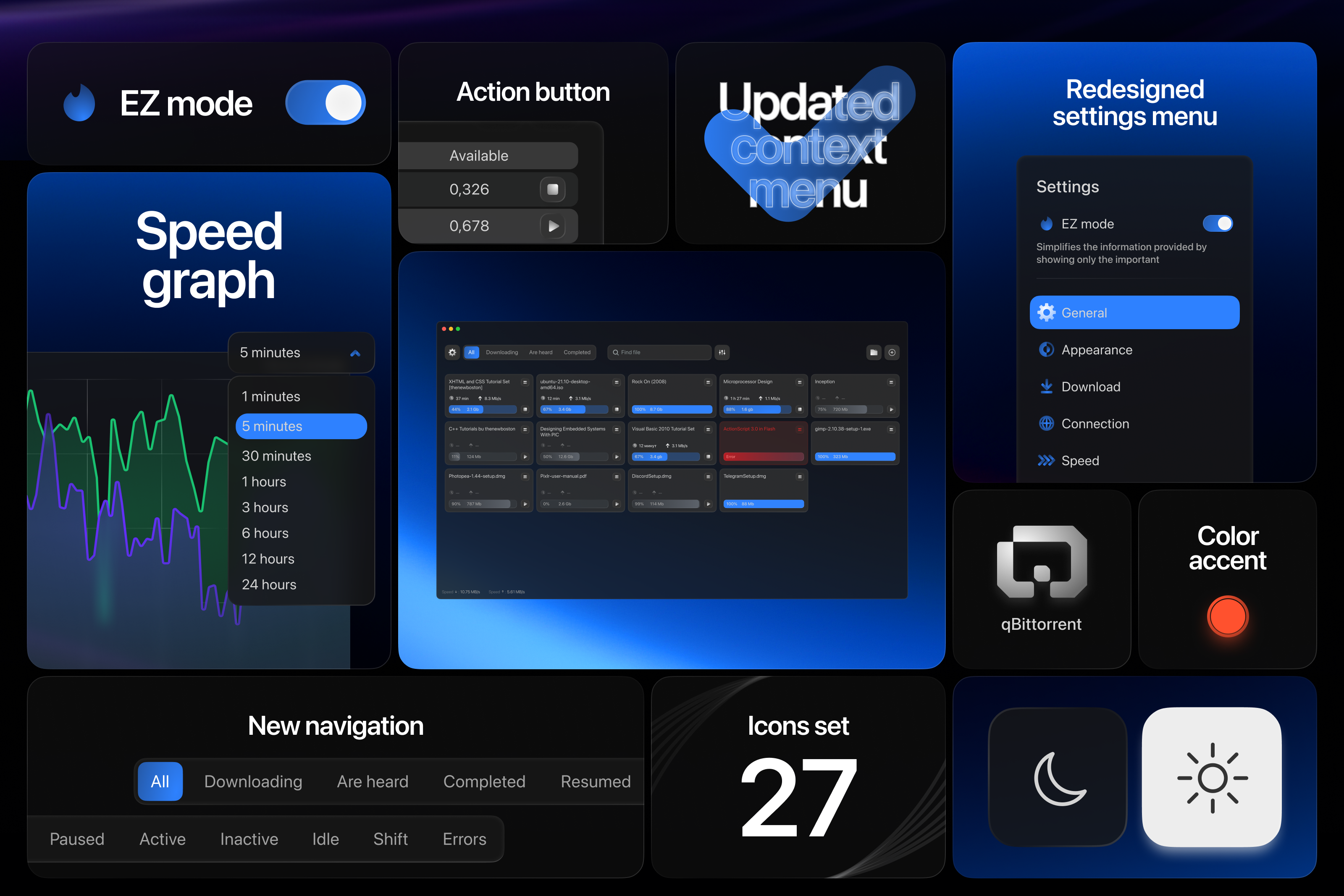 Concept qBittorrent App — Изображение №7 — Интерфейсы на Dprofile