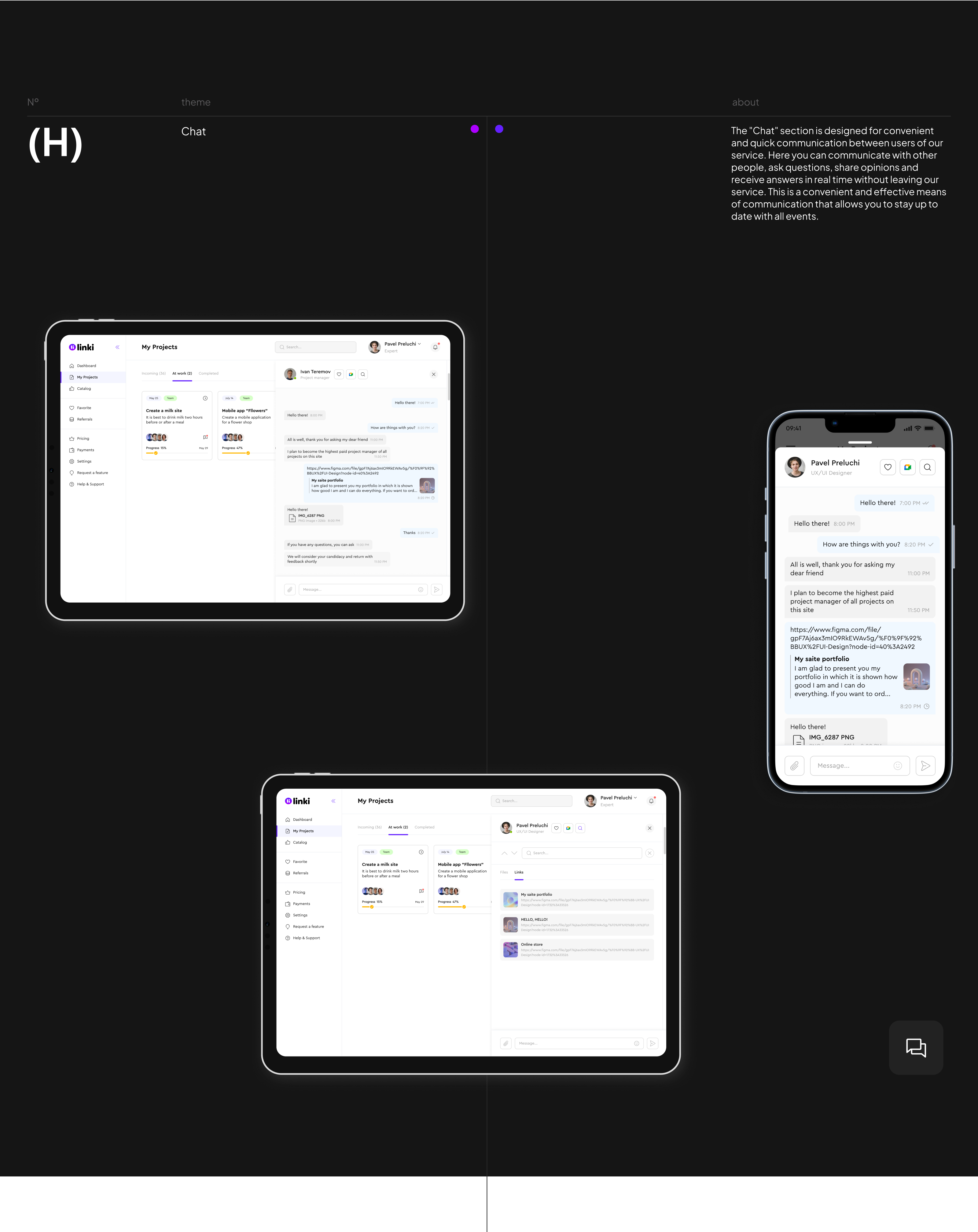 Мобильное приложение-Linki, UI/UX, Mobile app, интерфейс — Изображение №17 — Интерфейсы на Dprofile