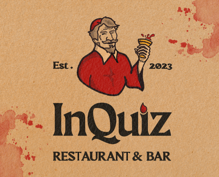 InQuiz | Restoraunt | Brand identity — Брендинг, Иллюстрация на Dprofile