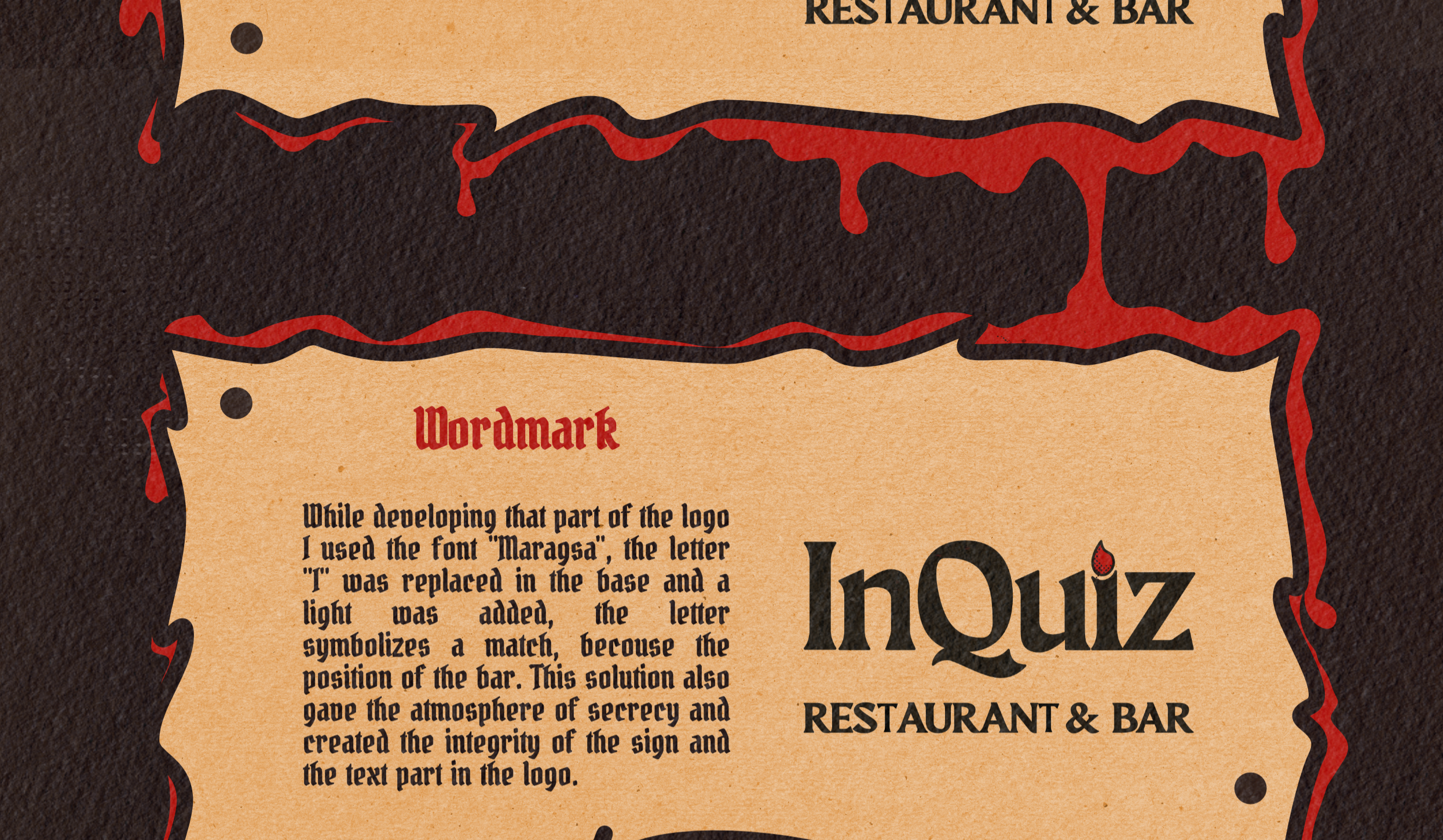 InQuiz | Restoraunt | Brand identity — Изображение №5 — Брендинг, Иллюстрация на Dprofile