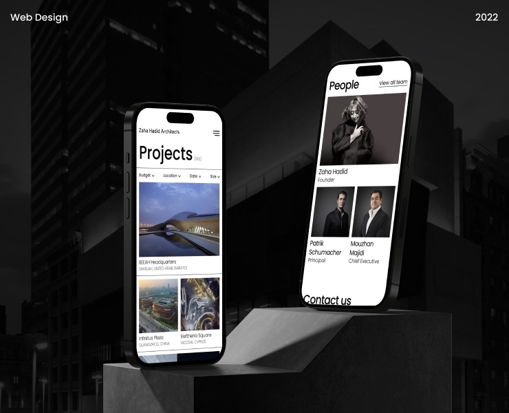 Zaha Hadid Architects | Corporate Website Redesign — Интерфейсы на Dprofile