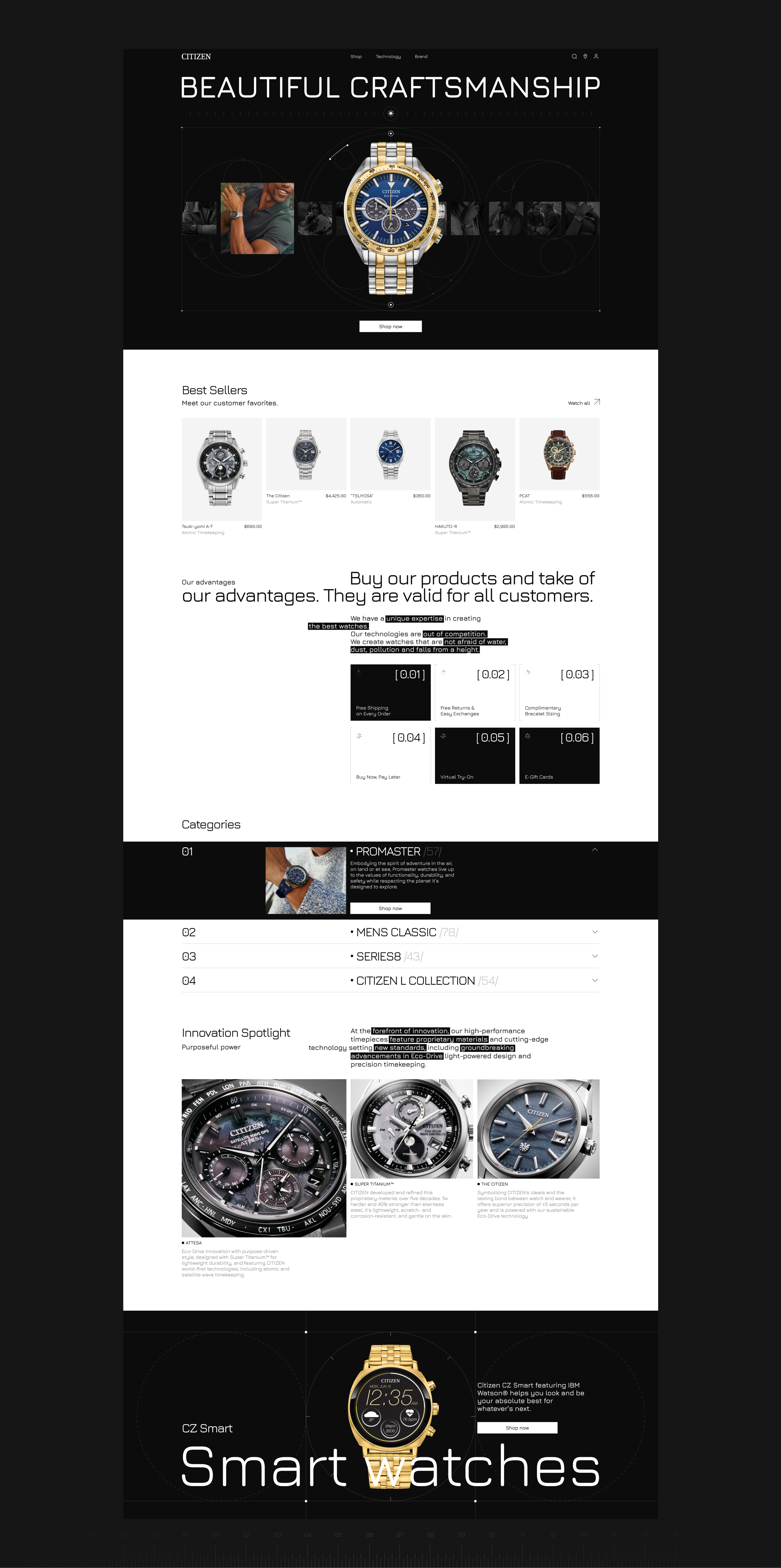 CITIZEN | Corporate website — Изображение №3 — Интерфейсы на Dprofile