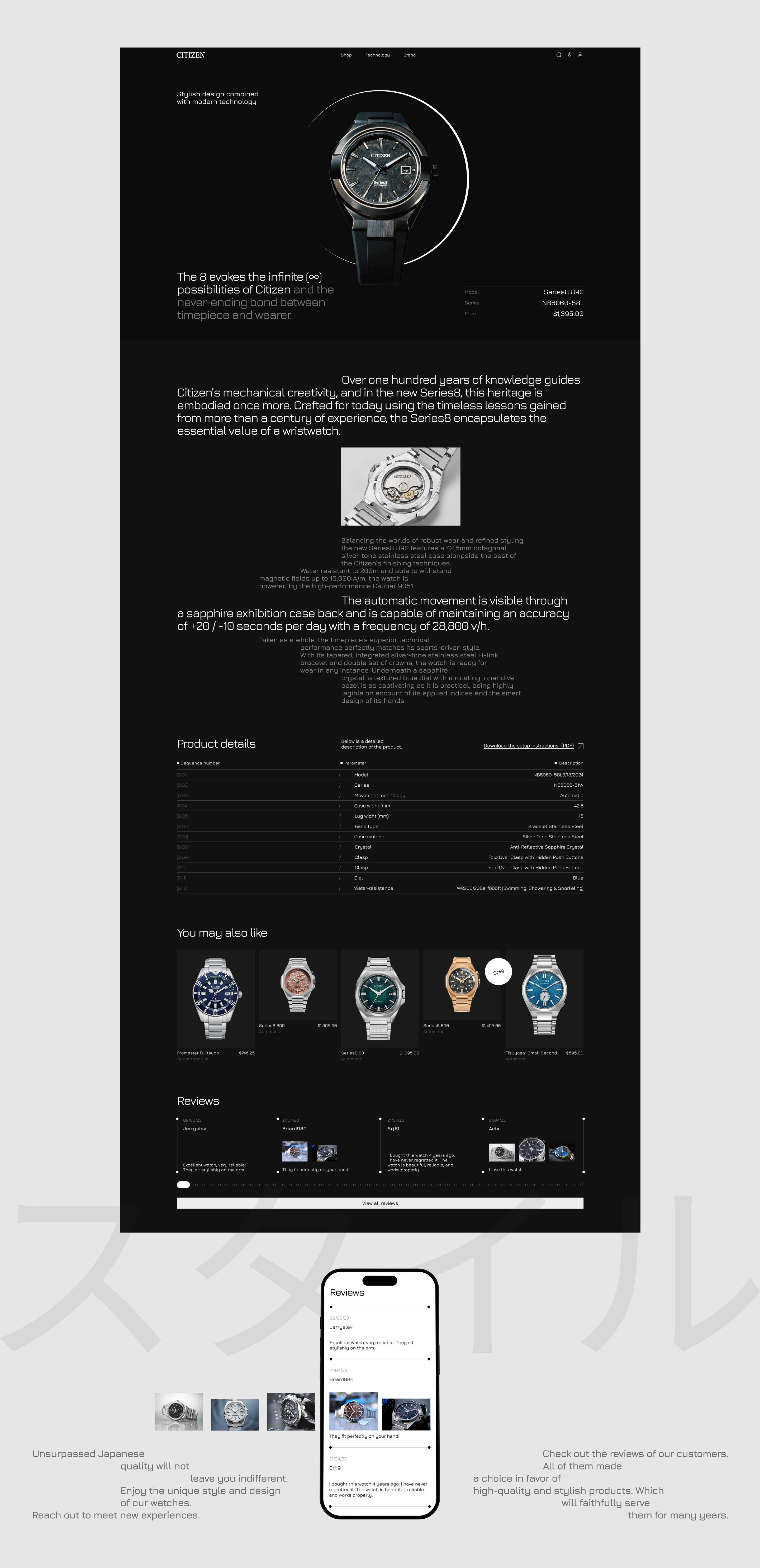 CITIZEN | Corporate website — Изображение №9 — Интерфейсы на Dprofile