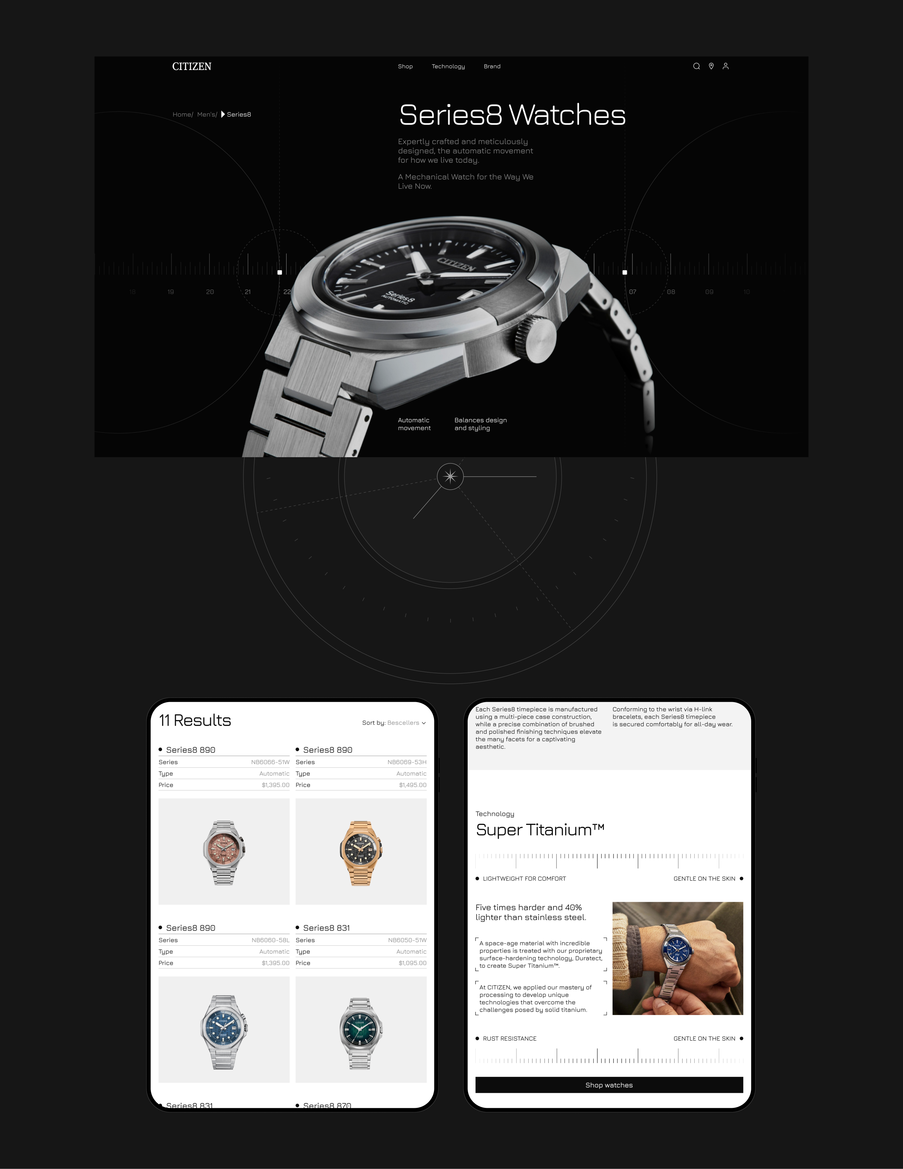CITIZEN | Corporate website — Изображение №6 — Интерфейсы на Dprofile