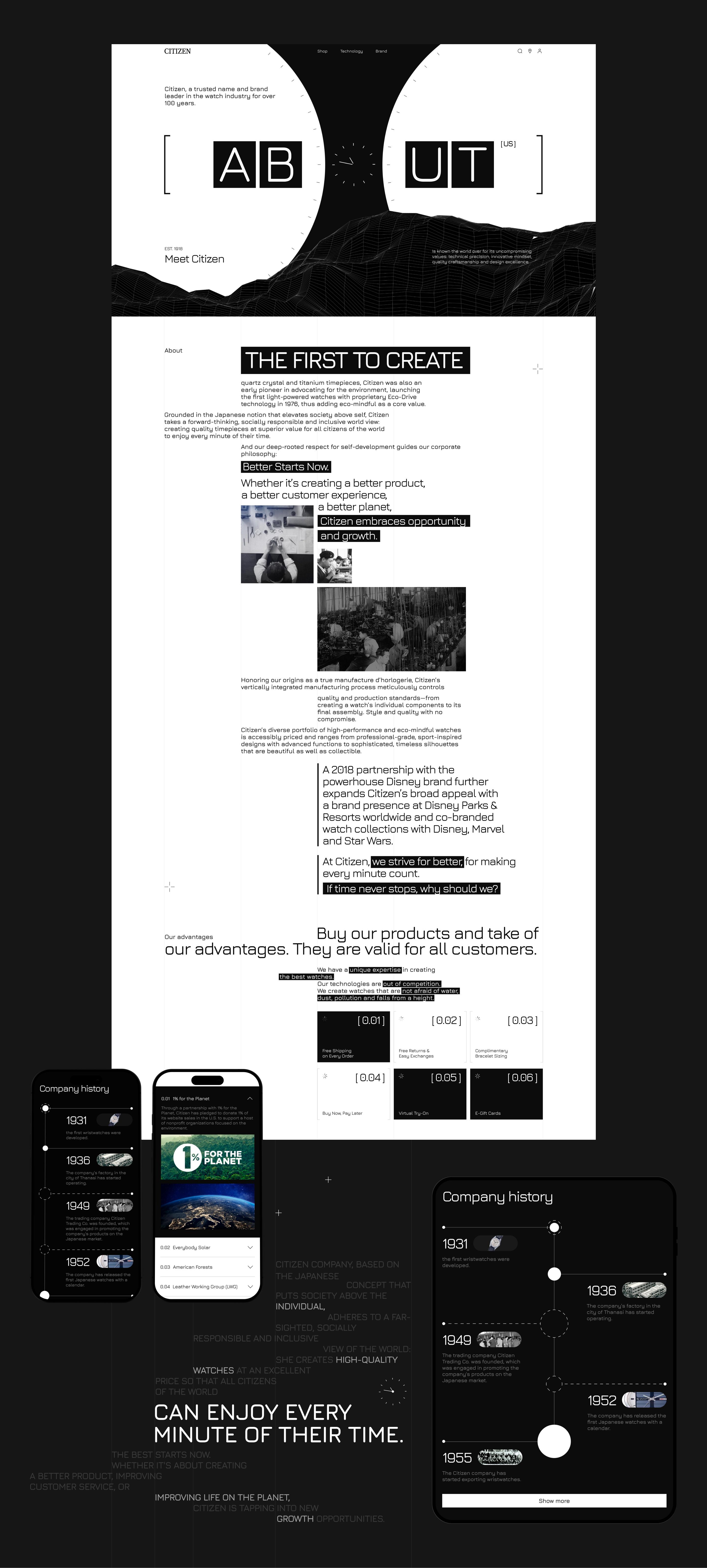 CITIZEN | Corporate website — Изображение №12 — Интерфейсы на Dprofile