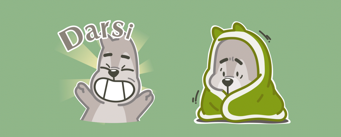 Darsi | Стикерпак для Telegram — Изображение №5 — Иллюстрация, Анимация на Dprofile