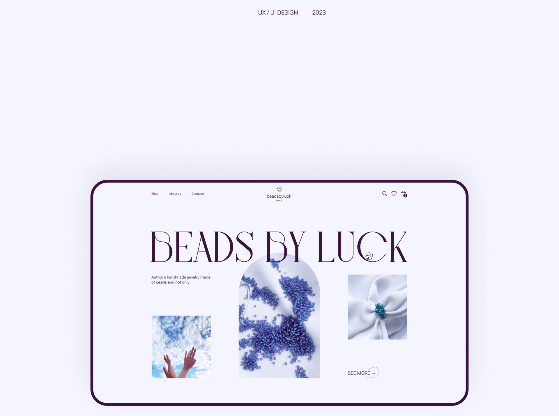 Landing page for jewelry workshop — Изображение №1 — Интерфейсы, Брендинг на Dprofile
