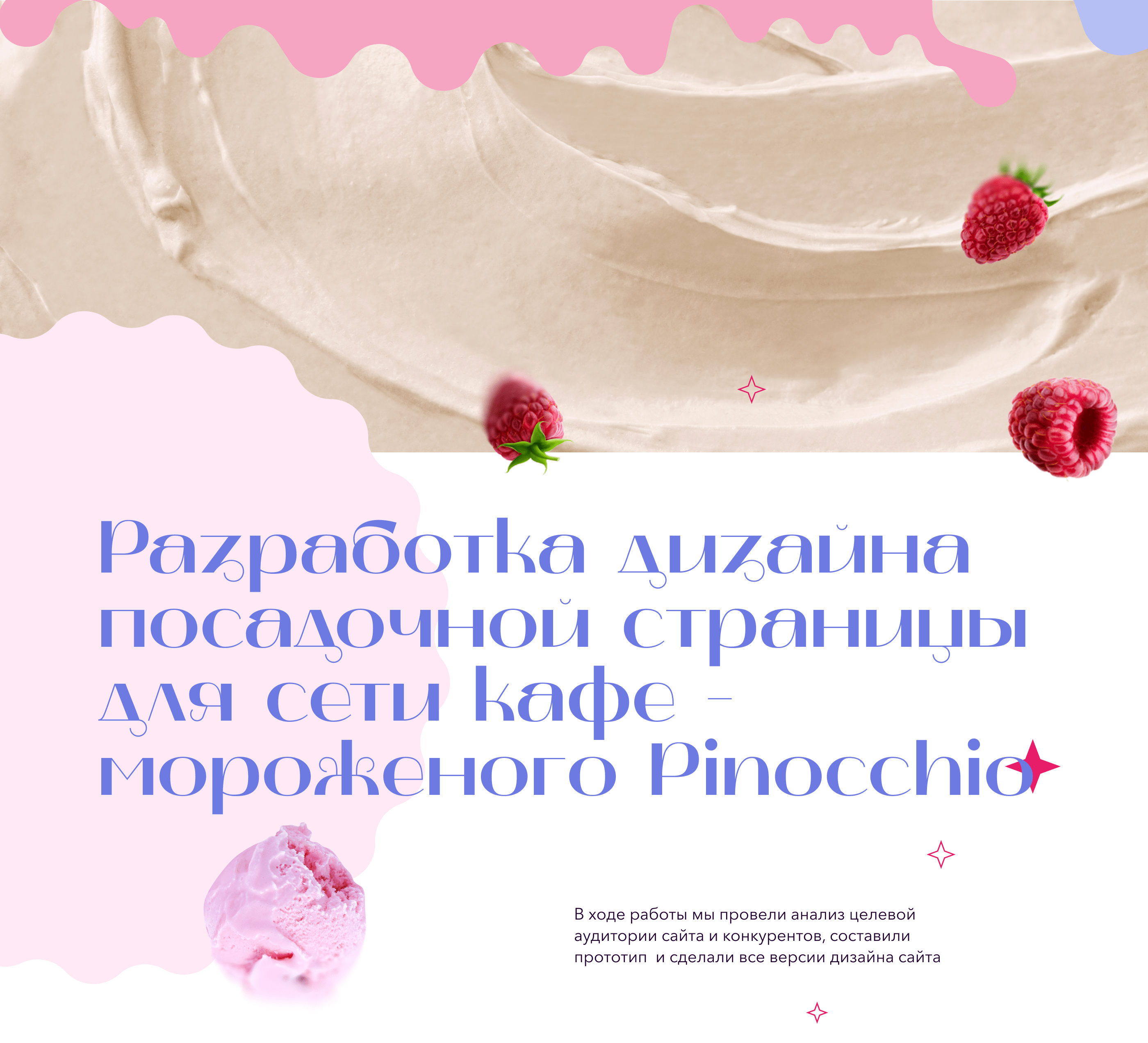 Ice cream cafe landing page — Изображение №2 — Интерфейсы, Брендинг на Dprofile