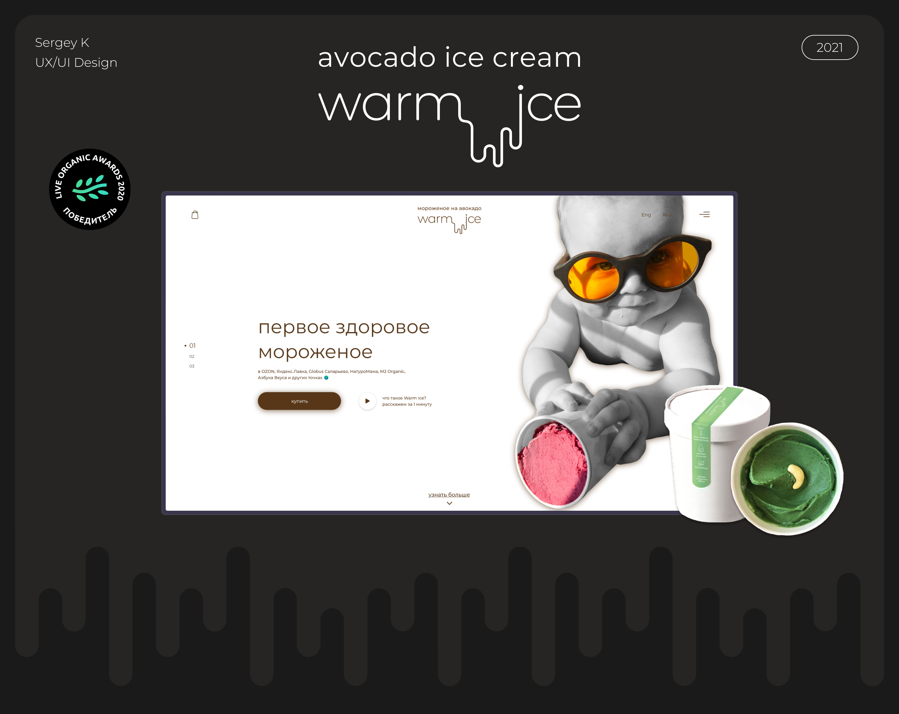 Warm - сыроедческое здоровое мороженое — Изображение №1 — Интерфейсы на Dprofile