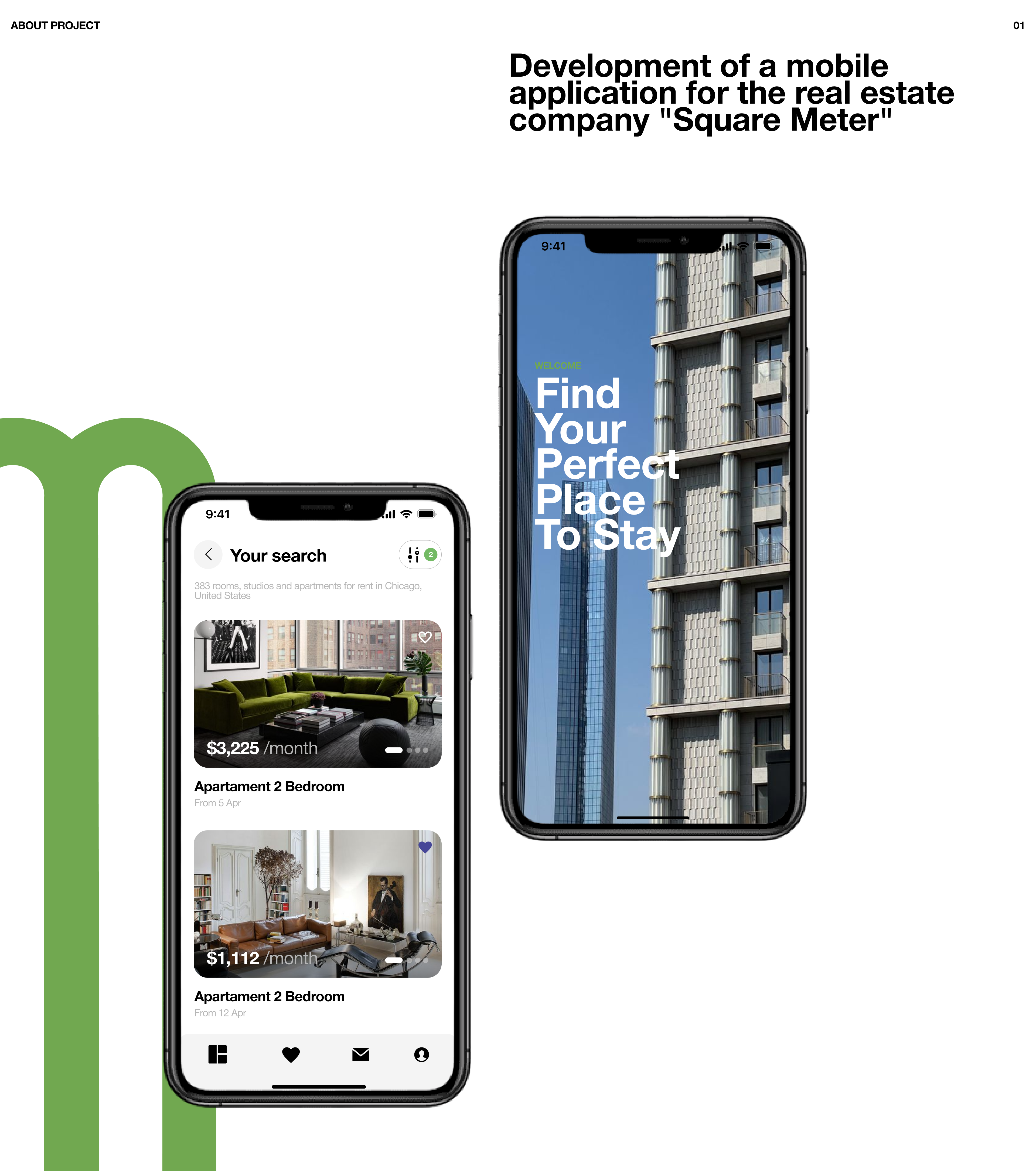 Mobile application for a real estate company — Изображение №2 — Интерфейсы, Анимация на Dprofile