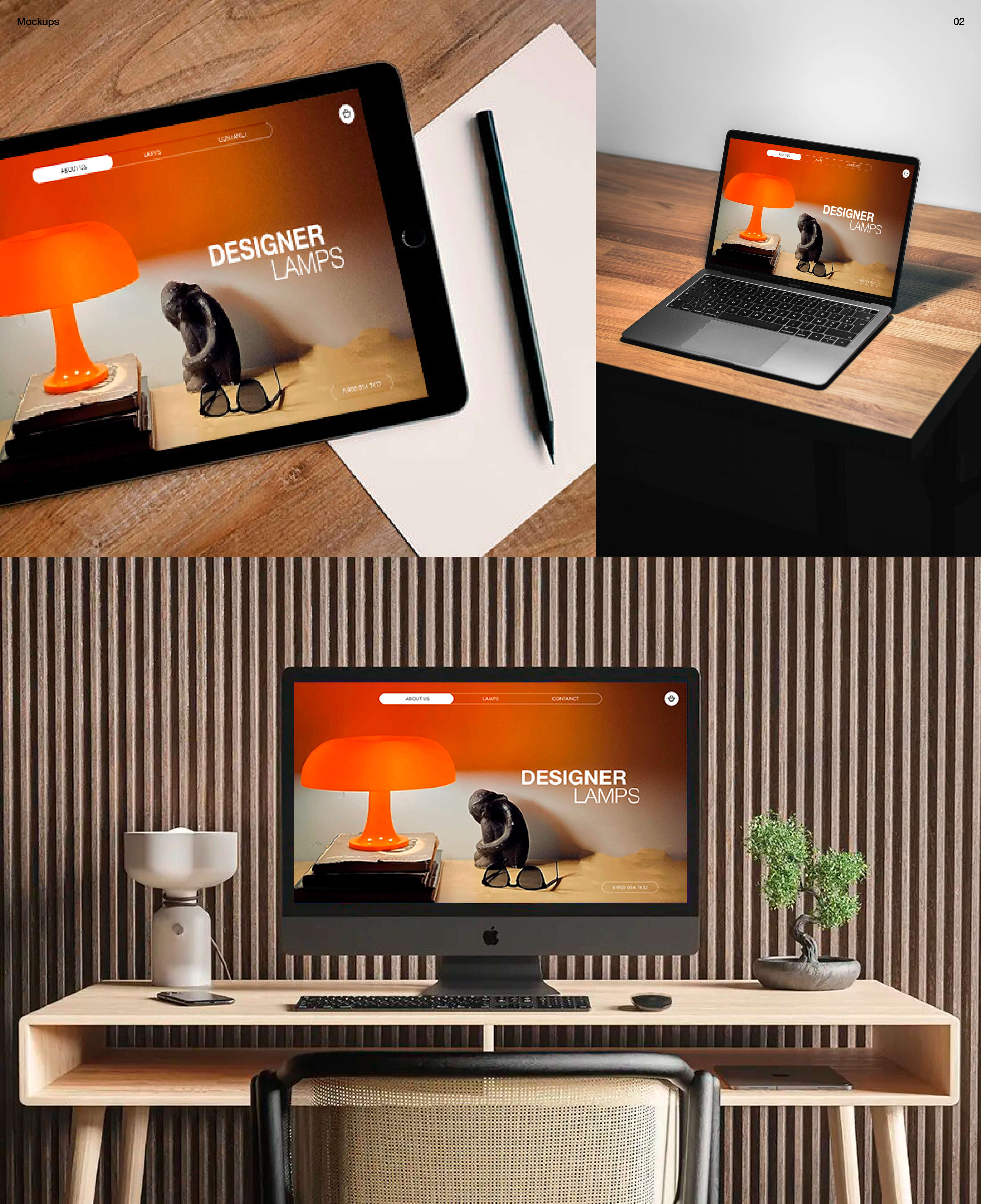 Landing page designer lamps — Изображение №3 — Интерфейсы, Брендинг на Dprofile