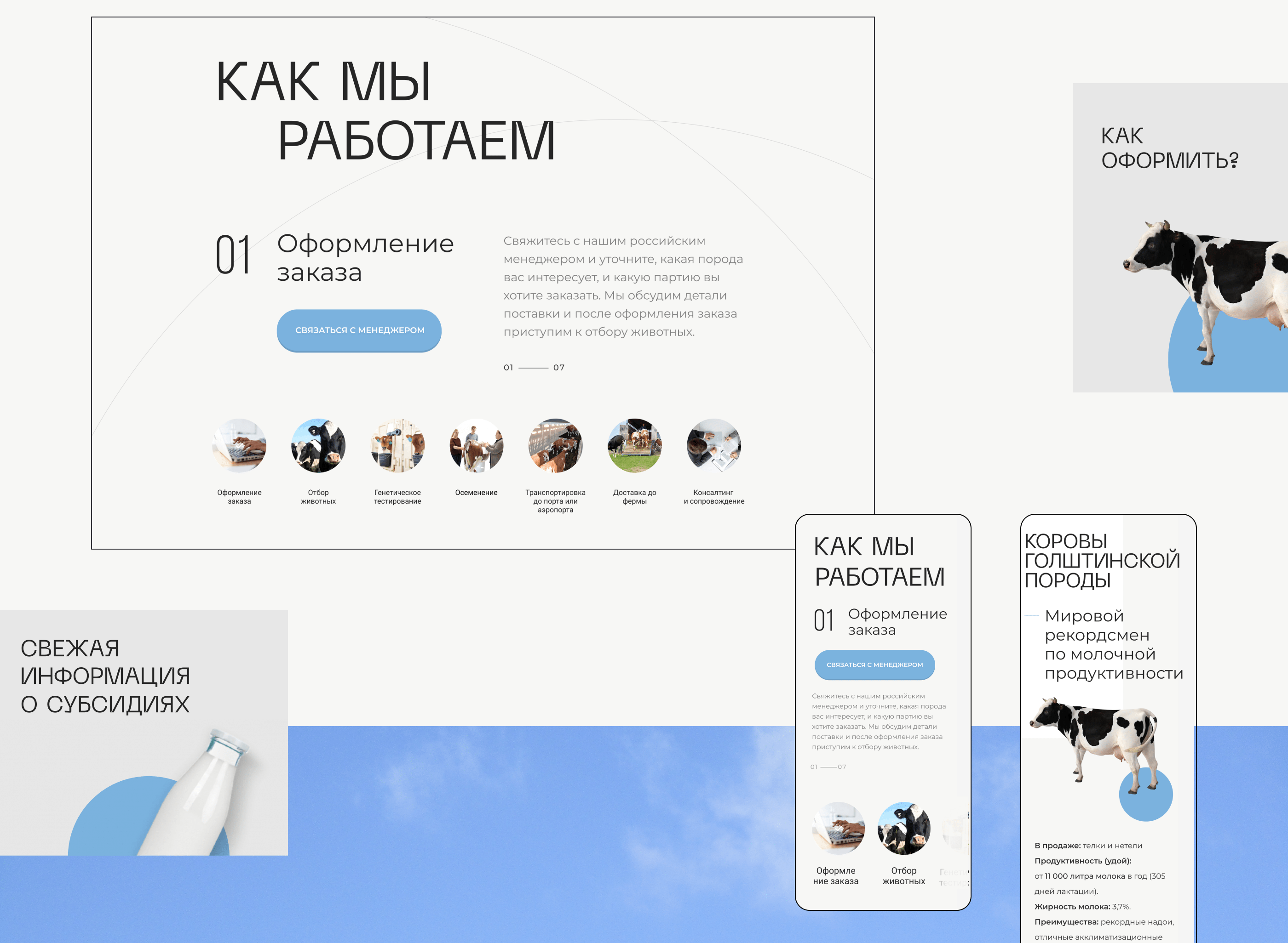 Лендинг Пейдж I Farm Industry I Website, Web Desigh, UI — Изображение №7 — Интерфейсы, Анимация на Dprofile