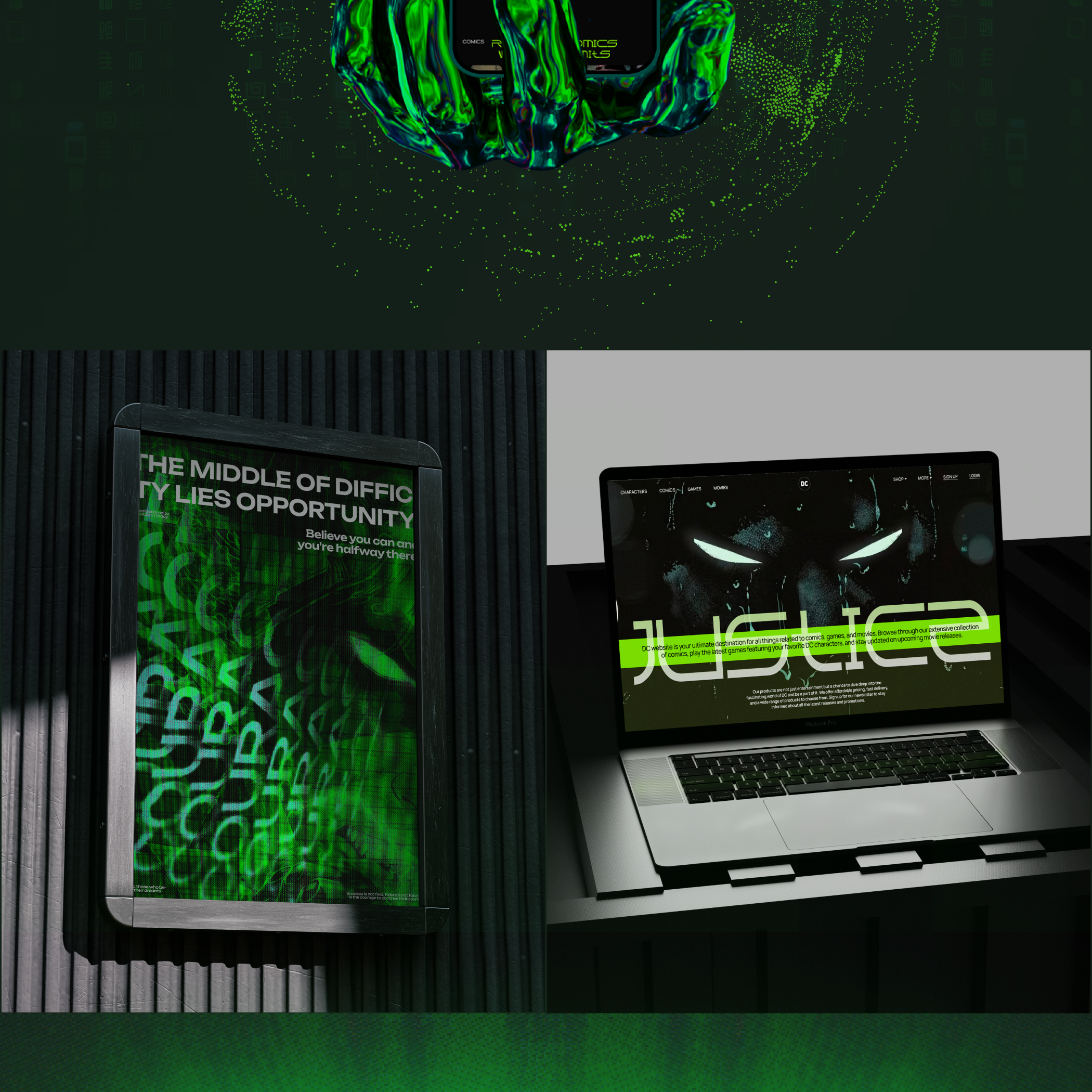 DC COMICS CORPORATE WEBSITE REDESIGN — Изображение №5 — Интерфейсы, Графика на Dprofile