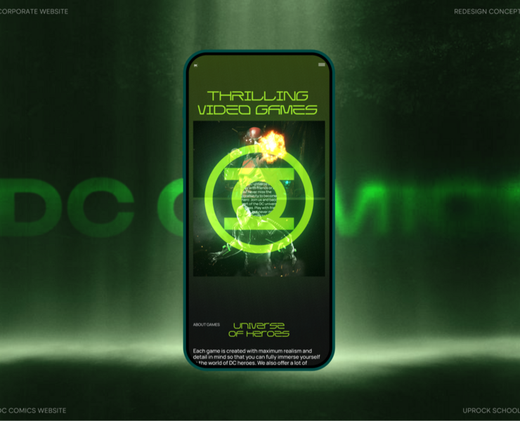 DC COMICS CORPORATE WEBSITE REDESIGN — Интерфейсы, Графика на Dprofile