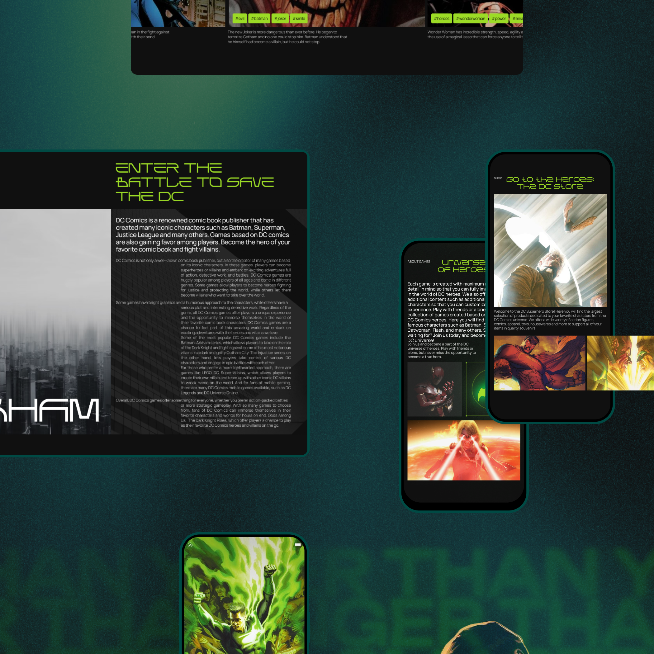 DC COMICS CORPORATE WEBSITE REDESIGN — Изображение №9 — Интерфейсы, Графика на Dprofile