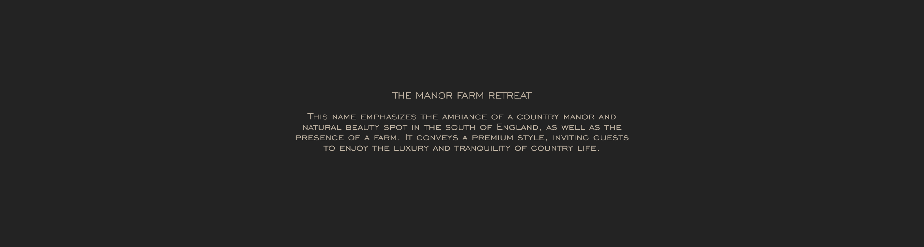 Manor Farm | Фирменный стиль для отеля — Изображение №5 — Брендинг, Графика на Dprofile