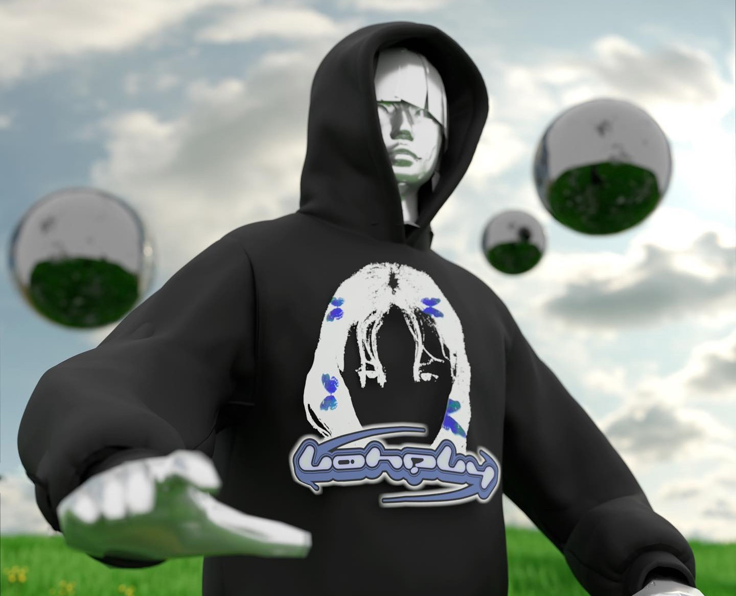 [LONELY] y2k hoodie print design — Брендинг, Графика на Dprofile