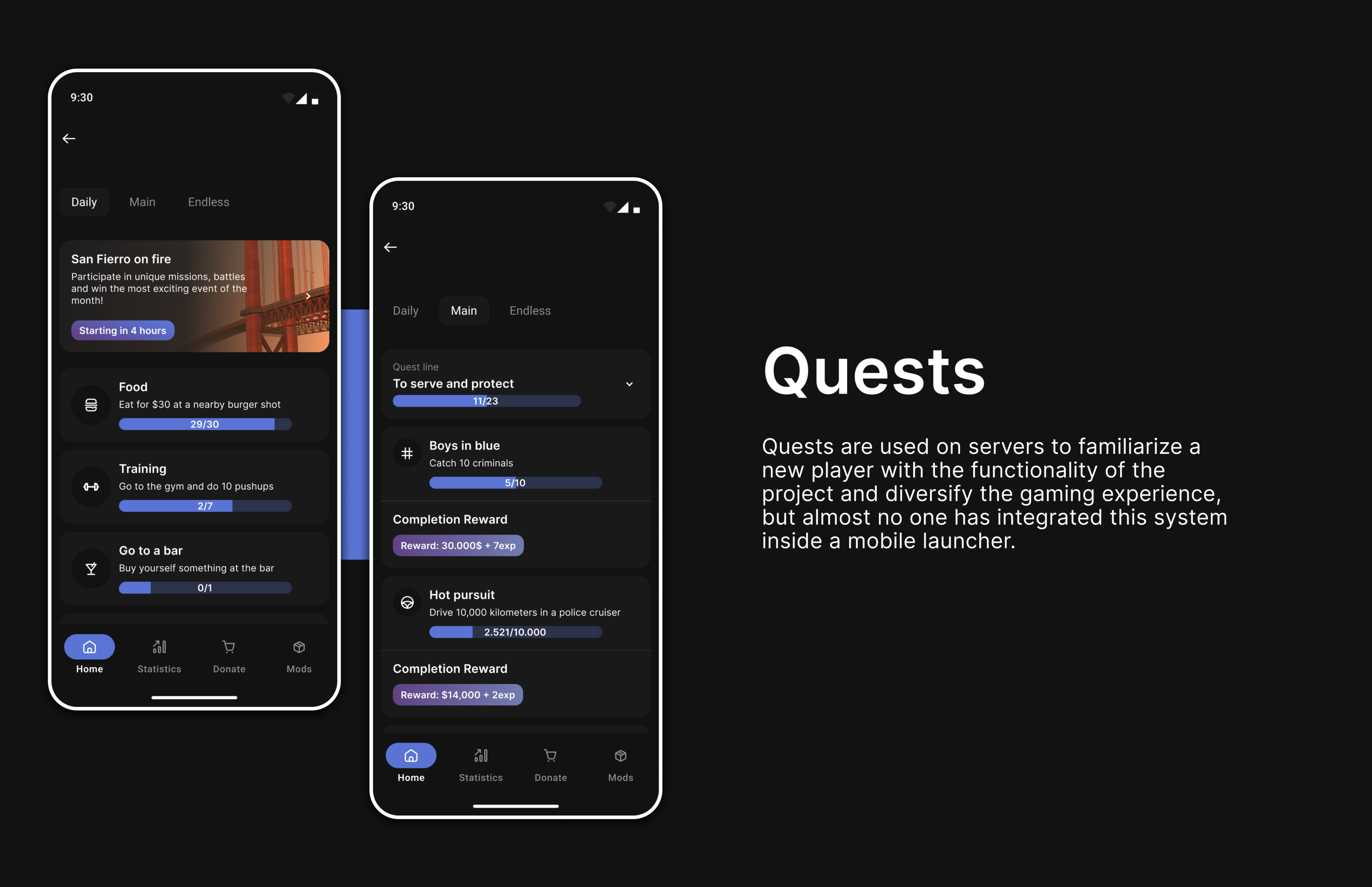 Fierro — samp mobile game launcher — Изображение №11 — Интерфейсы на Dprofile