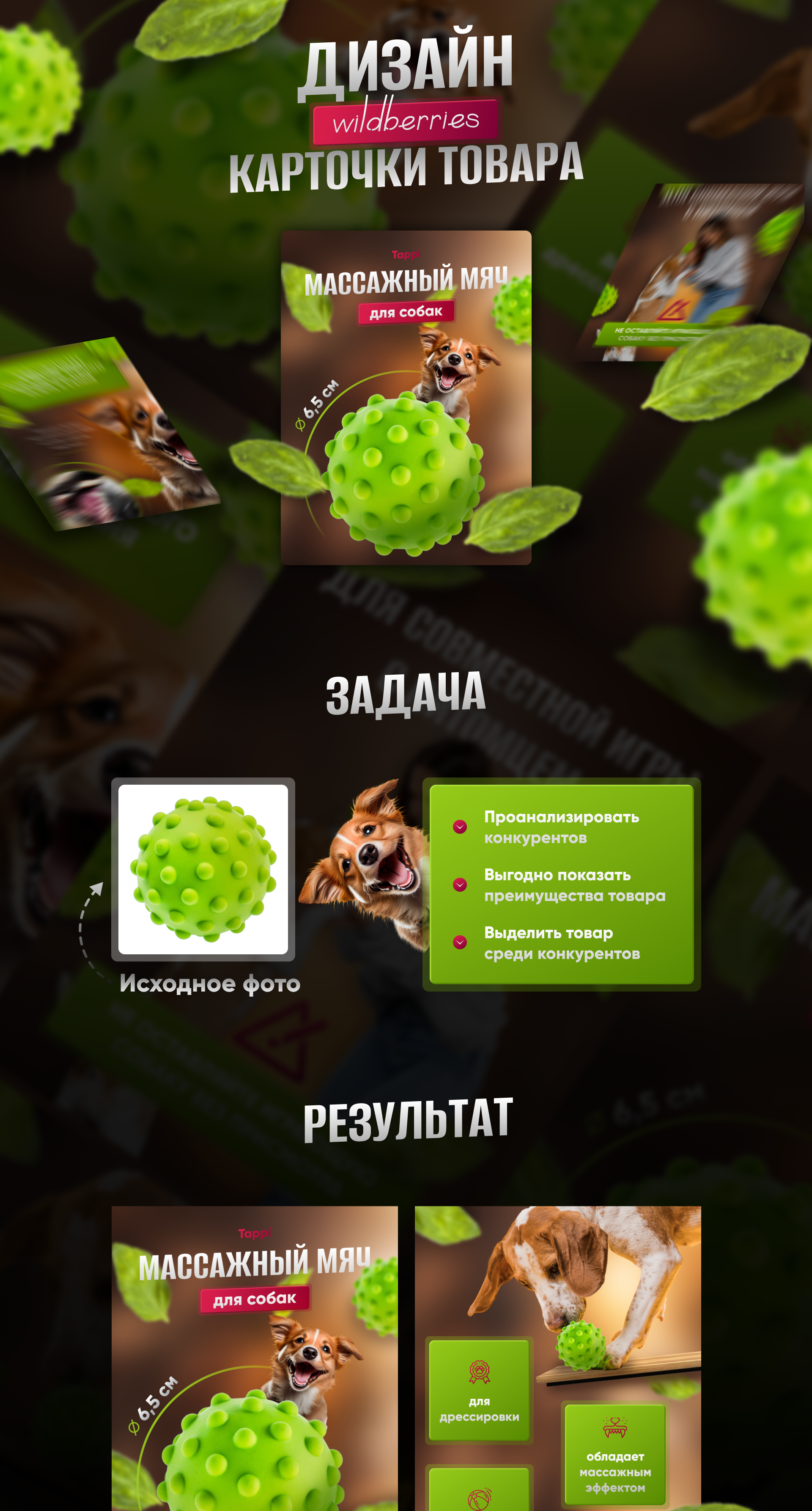 Инфографика Карточка товара дизайн Wildberries зоотовары — Изображение №1 — Графика на Dprofile