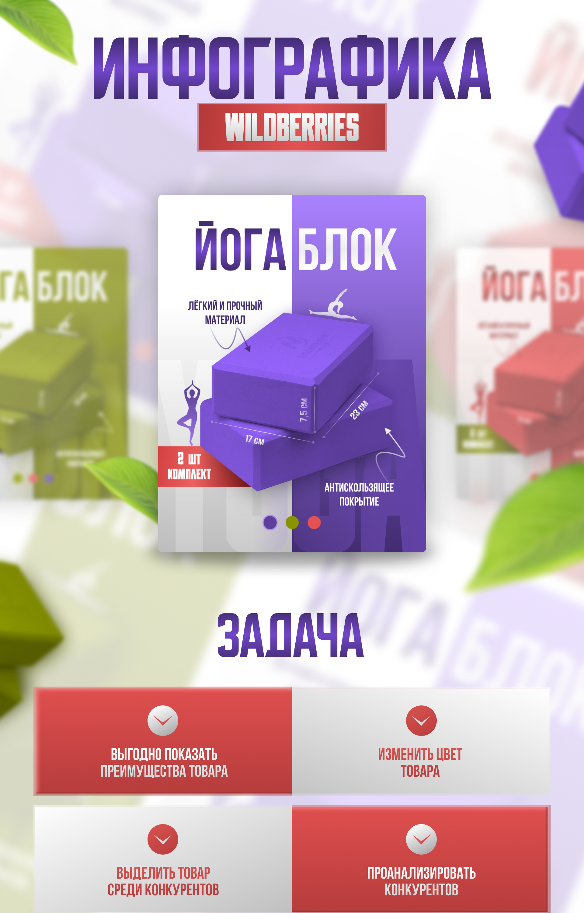 Инфографика Дизайн карточки товара Спорттовары — Изображение №1 — Графика на Dprofile