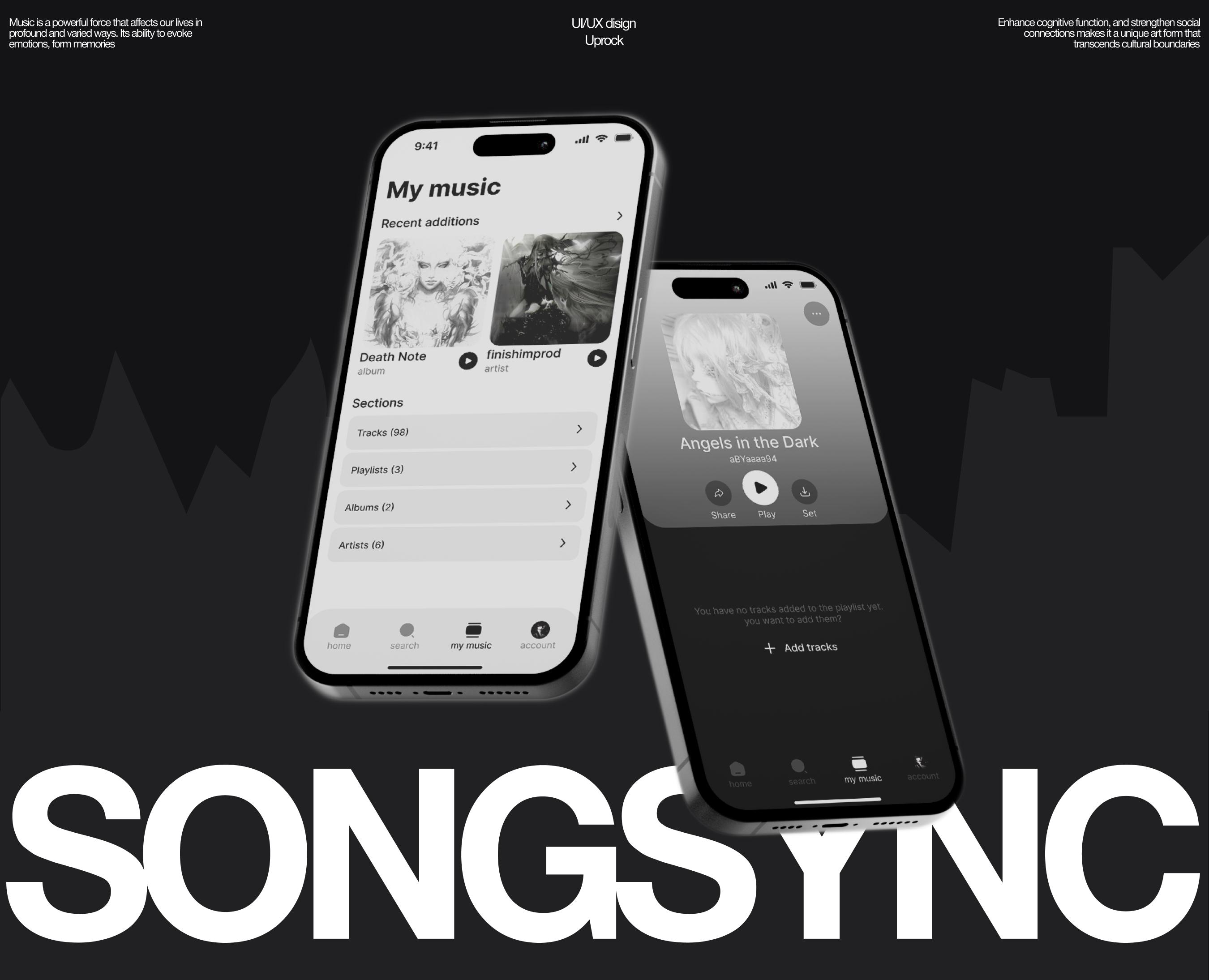 SONGSYNC | Mobile App на Dprofile
