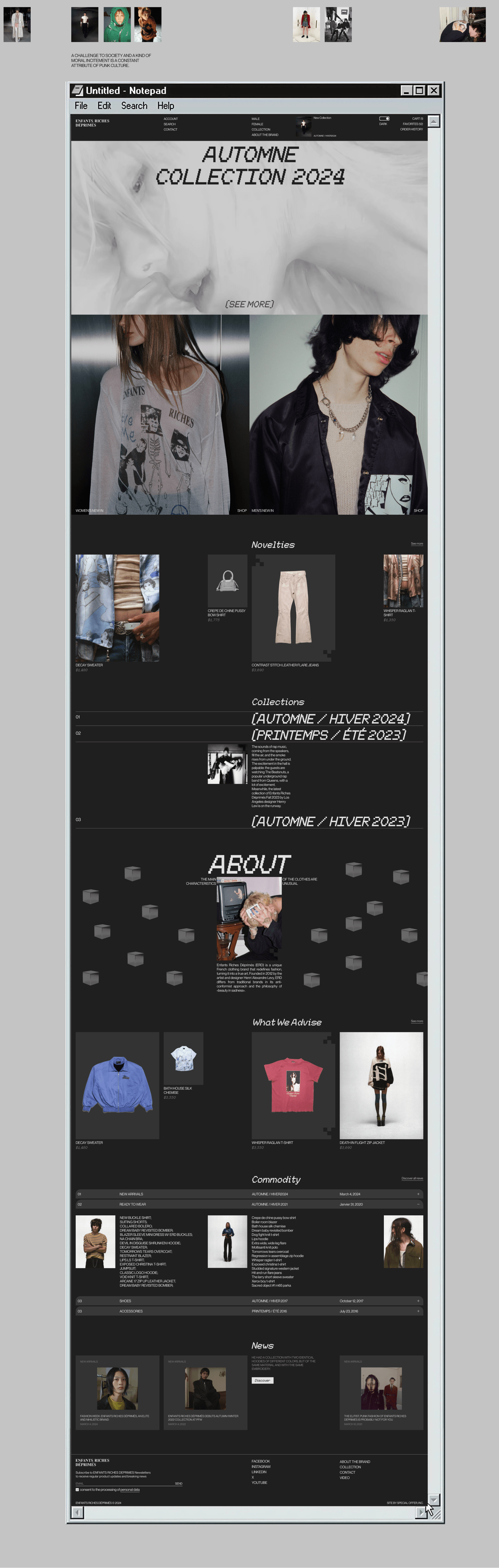ENFANTS RICHES DÉPRIMÉS | E-commerce — Изображение №3 — Интерфейсы, Анимация на Dprofile