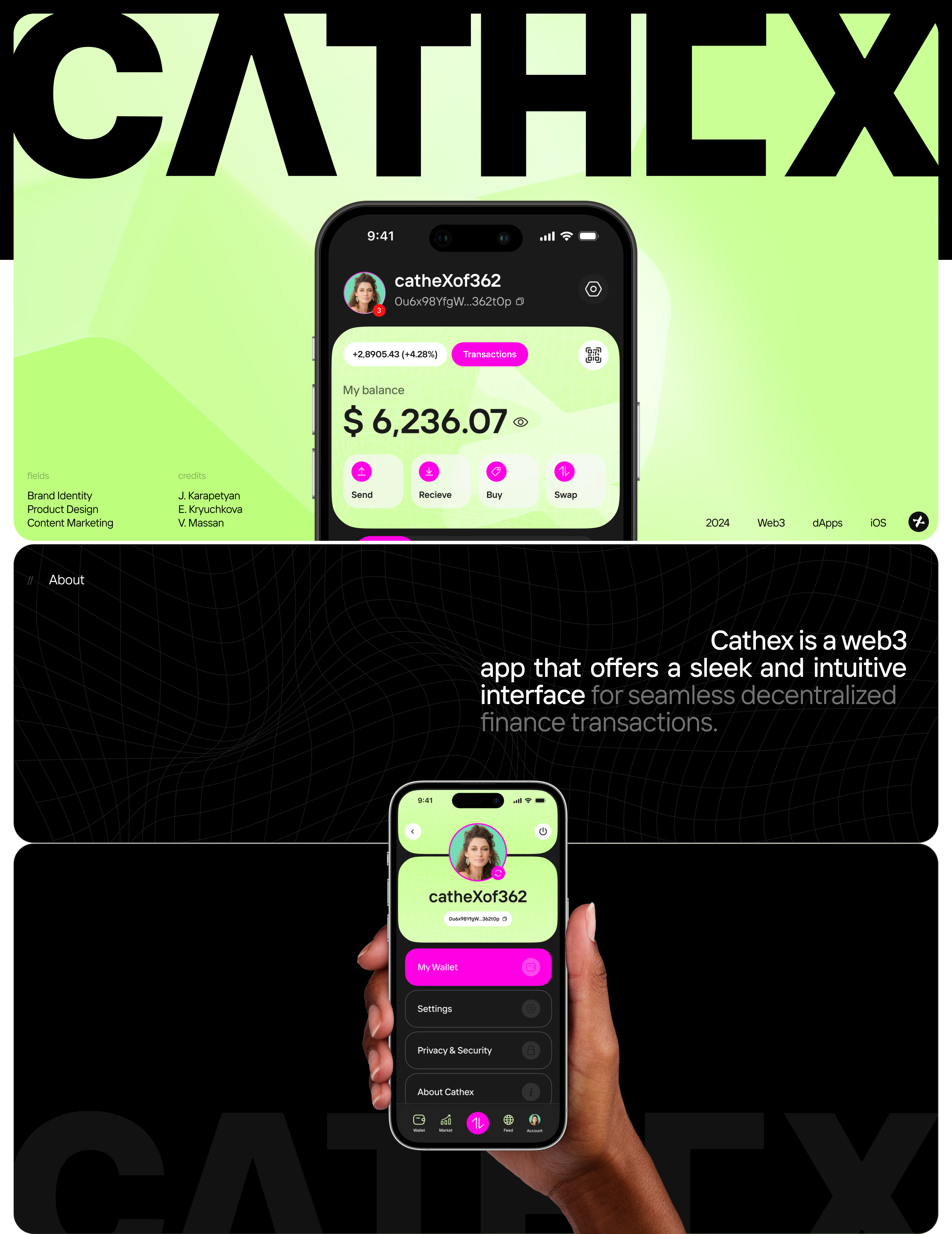 CATHEX DAPP — Изображение №1 — Интерфейсы, Брендинг на Dprofile