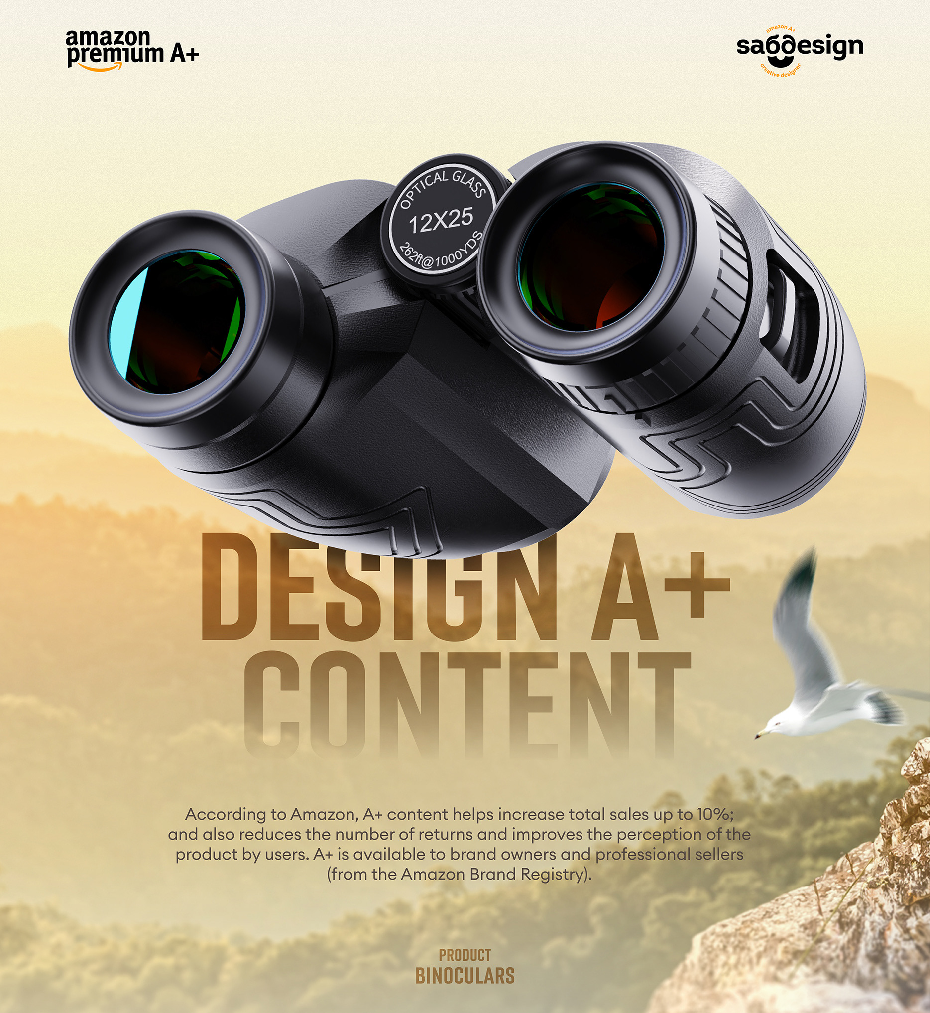Binocular: Amazon Premium A+ Content Design — Изображение №1 — Графика, 3D на Dprofile