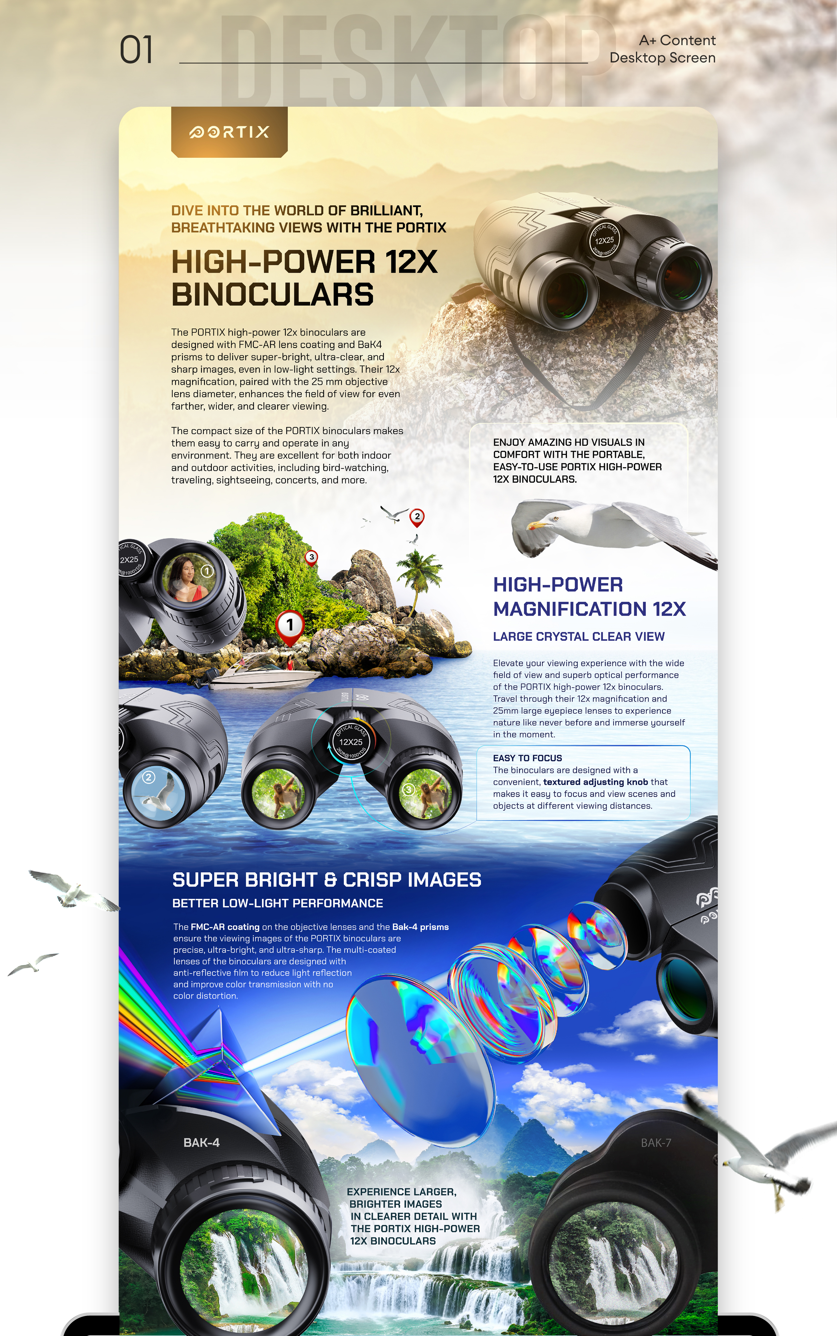 Binocular: Amazon Premium A+ Content Design — Изображение №2 — Графика, 3D на Dprofile