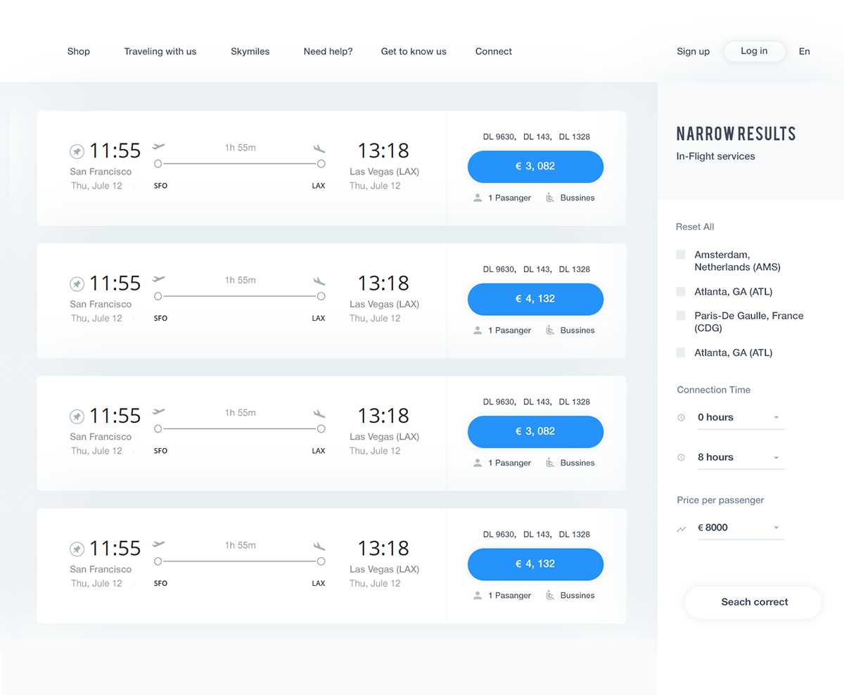 Delta Airlines — Изображение №3 — Интерфейсы на Dprofile