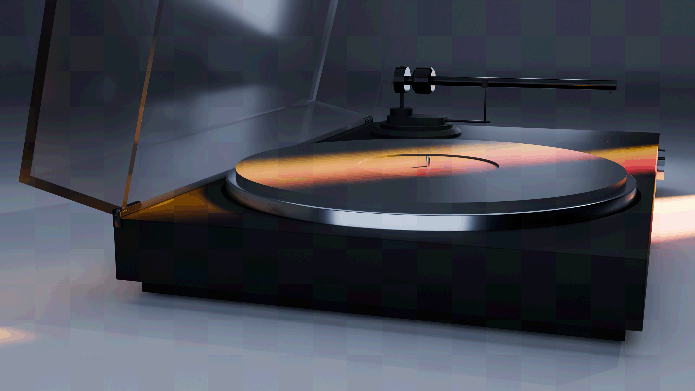 Minimalist Vinyl Turntable — Изображение №7 — Иллюстрация, 3D на Dprofile