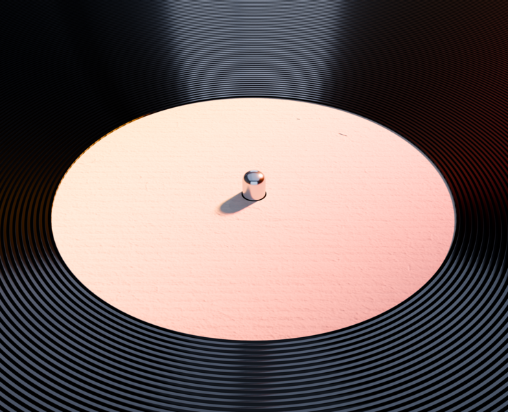 Minimalist Vinyl Turntable — Иллюстрация, 3D на Dprofile