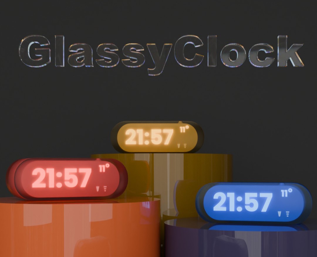 GlassyClock — Брендинг, 3D на Dprofile