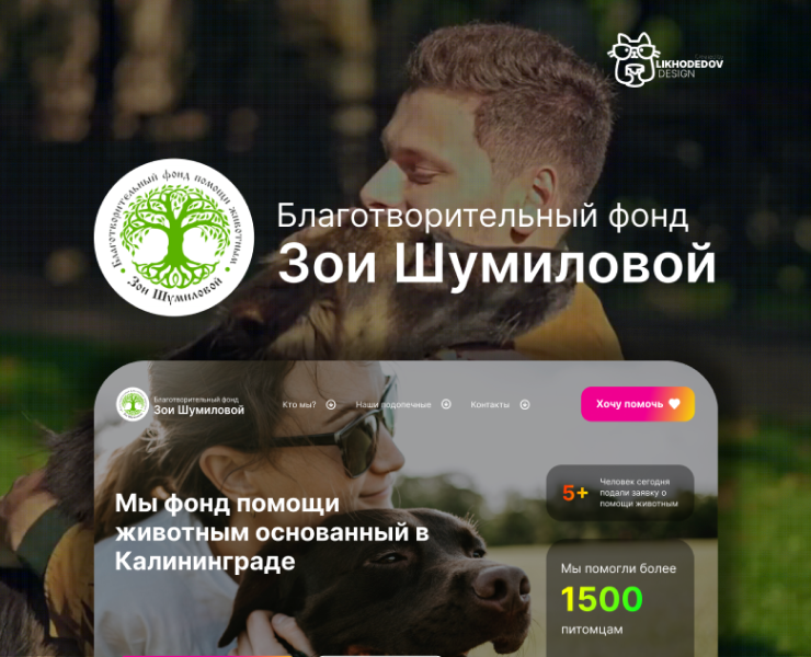 Благотворительный Фонд Зои Шумиловой — Интерфейсы, Брендинг на Dprofile