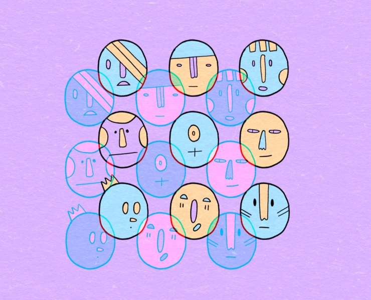 LINE AND SPOT. minimalistic graphics and color — Иллюстрация на Dprofile