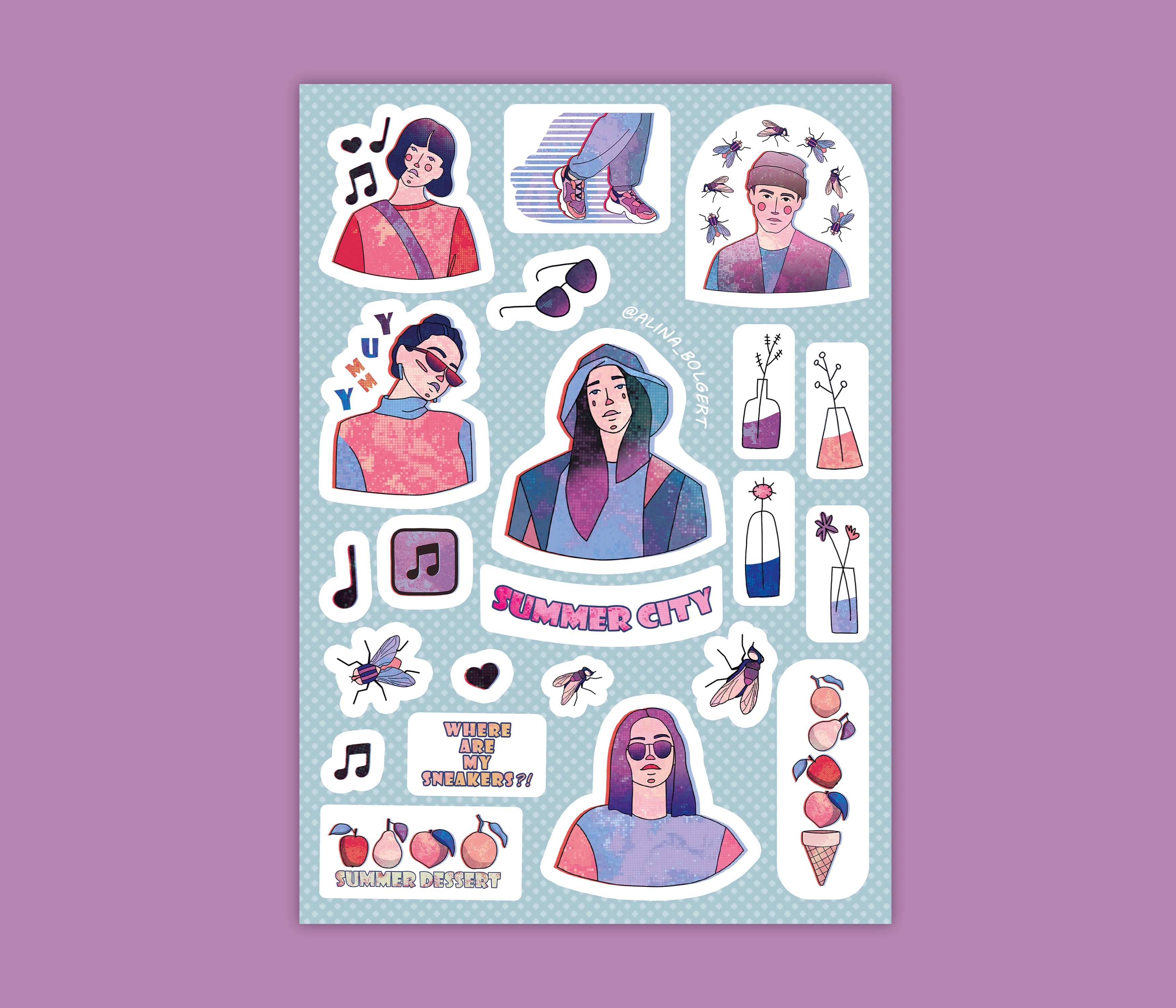 stickers "summer city" — Изображение №3 — Иллюстрация на Dprofile