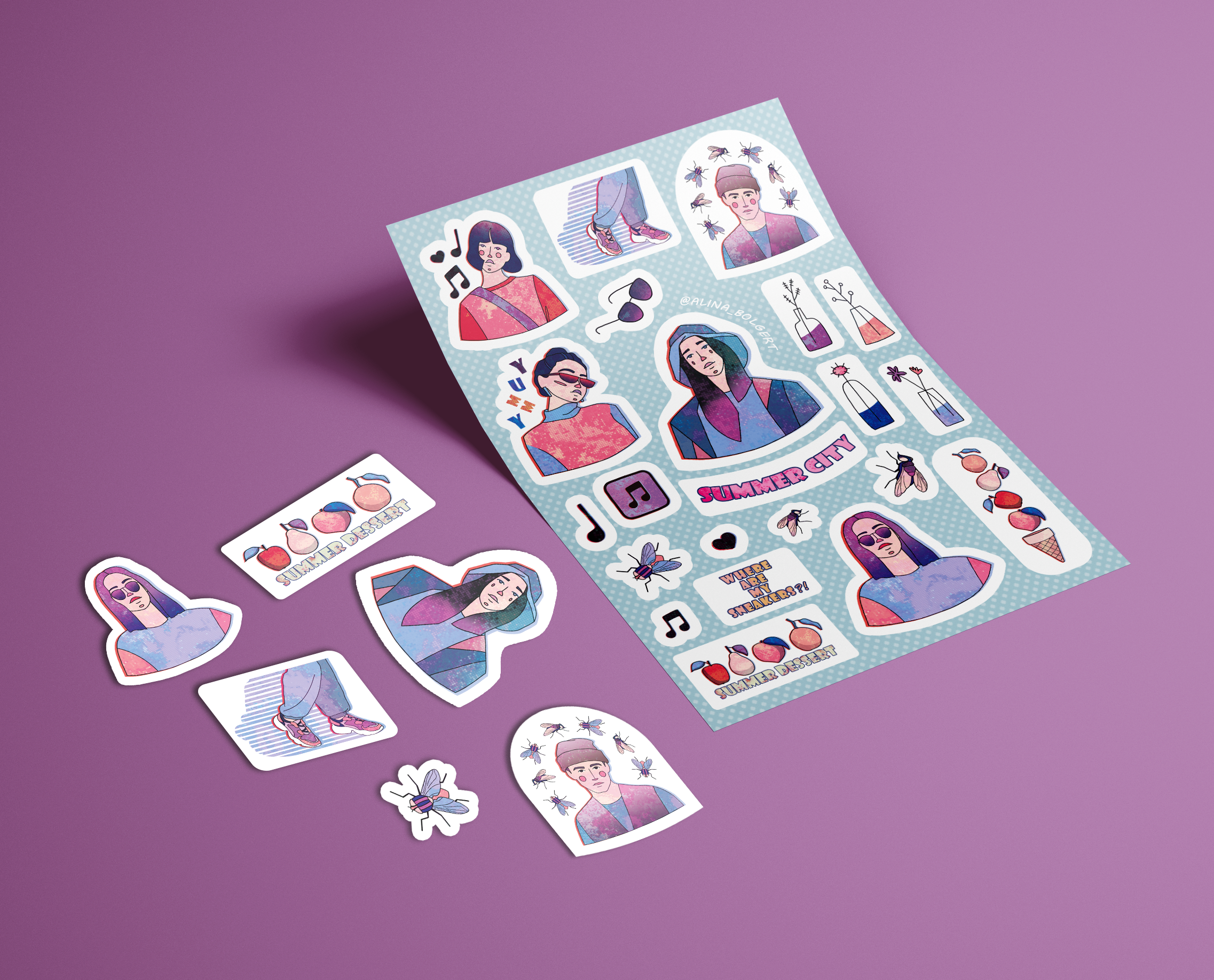 stickers "summer city" — Изображение №2 — Иллюстрация на Dprofile