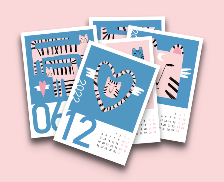 TIGER CALENDAR 2022 — Иллюстрация на Dprofile