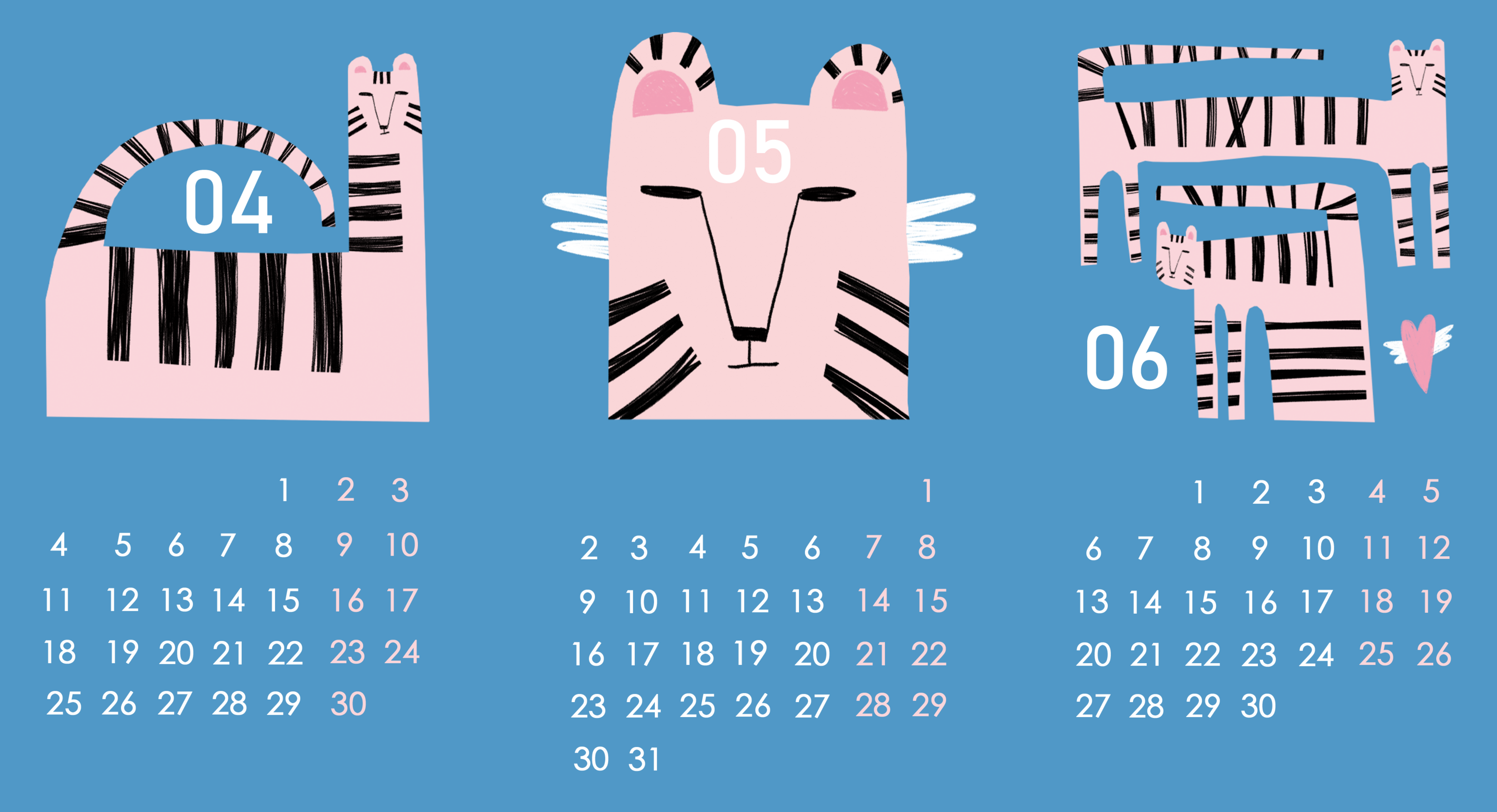 TIGER CALENDAR 2022 — Изображение №4 — Иллюстрация на Dprofile