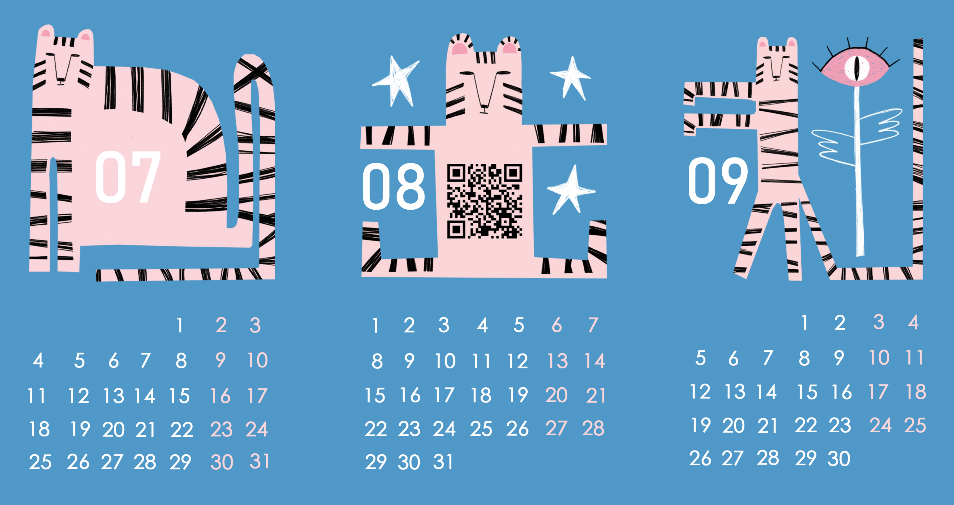 TIGER CALENDAR 2022 — Изображение №6 — Иллюстрация на Dprofile